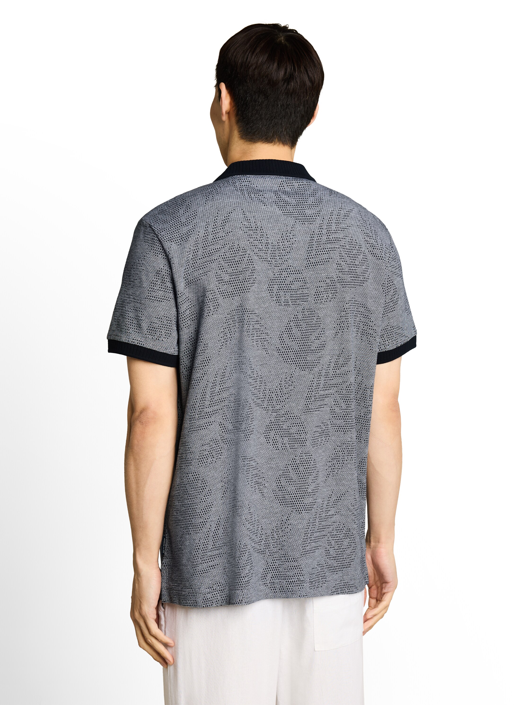 Jacquard Poloshirt mit Muster