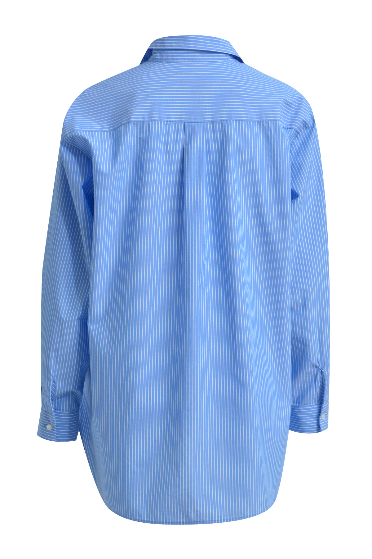 oversized Blouse w collar + placket + 1/1 sleeve
