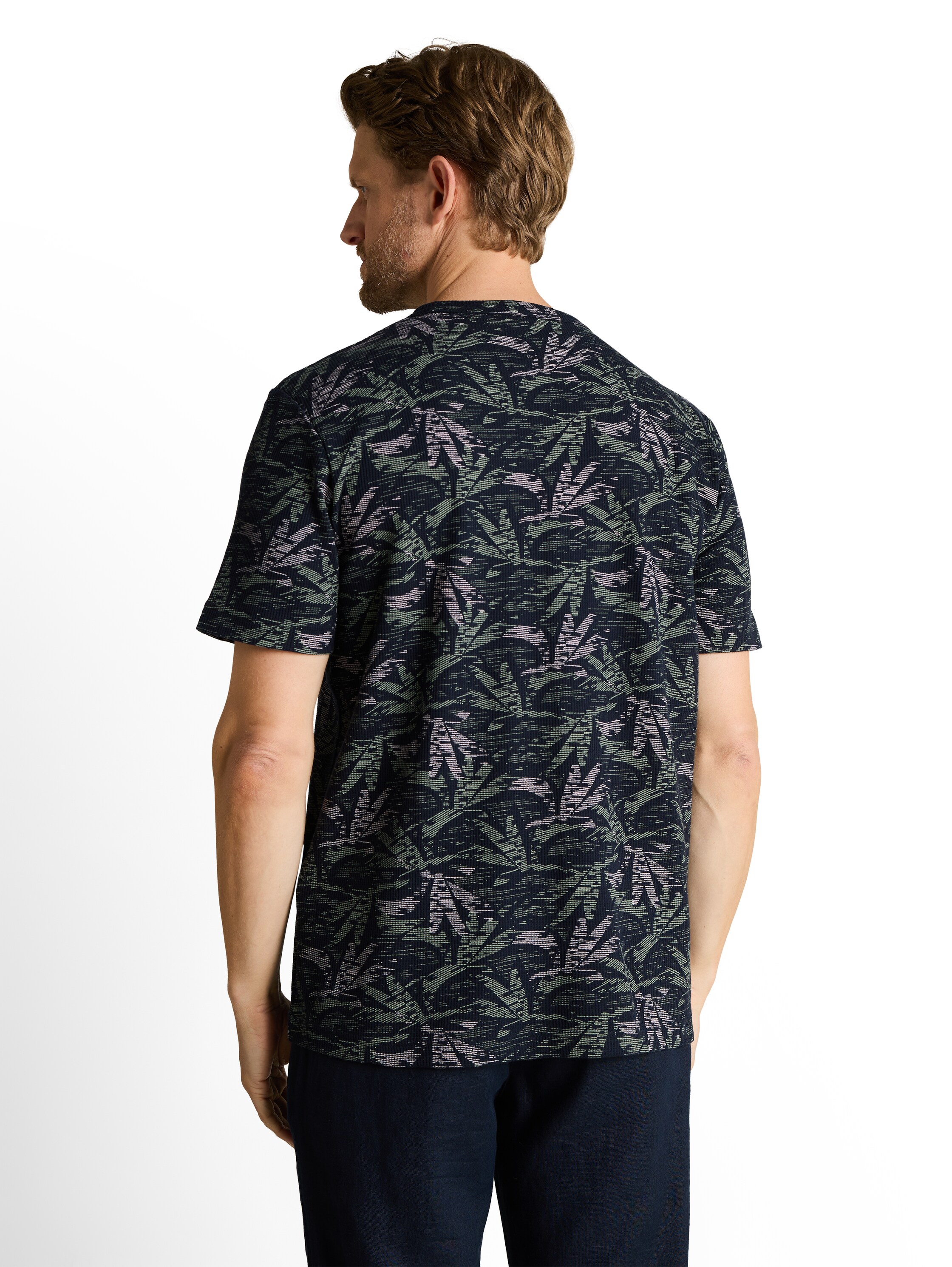 T-Shirt mit Palmenprint
