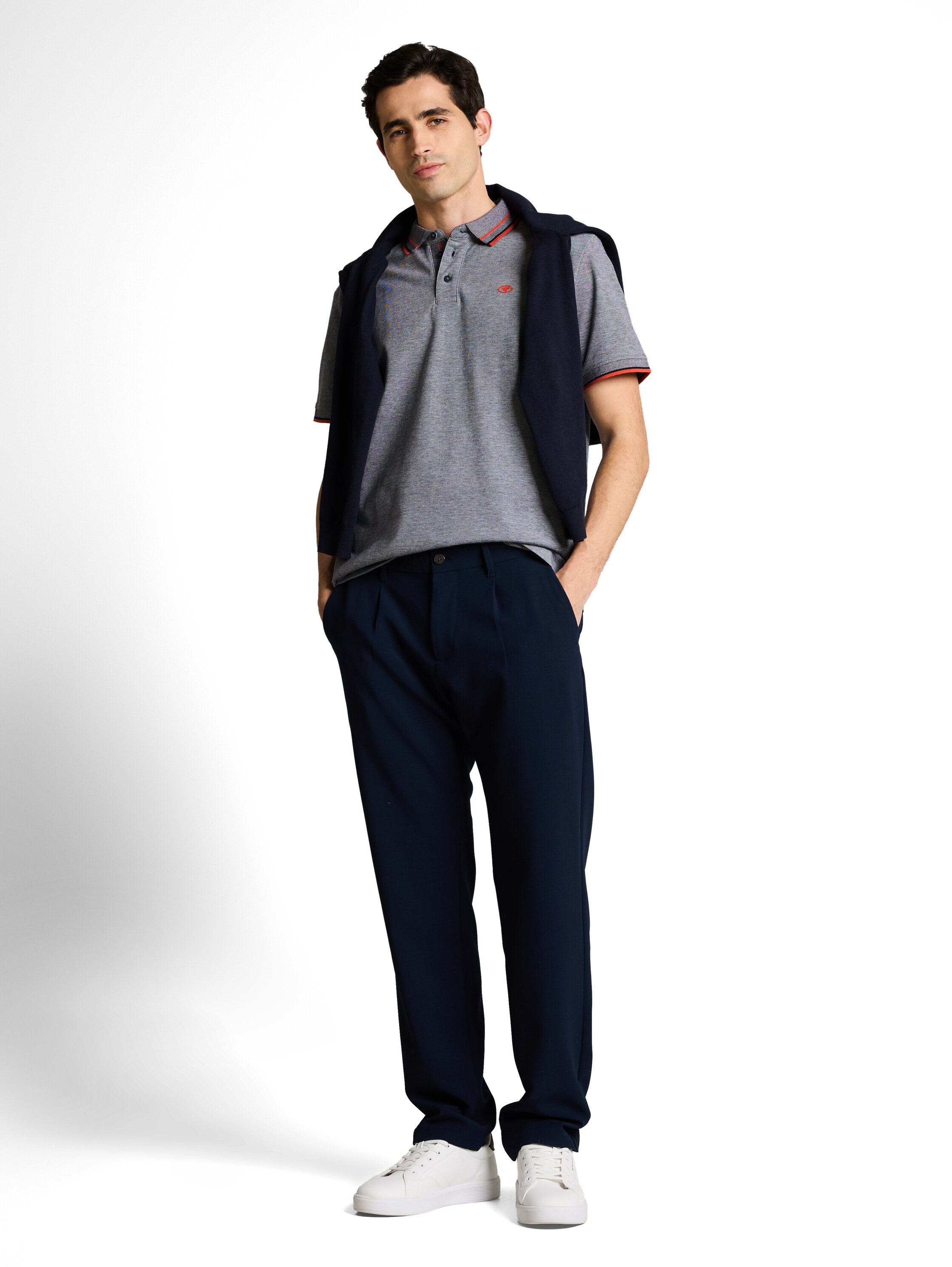 Piqué Poloshirt mit Logo-Print
