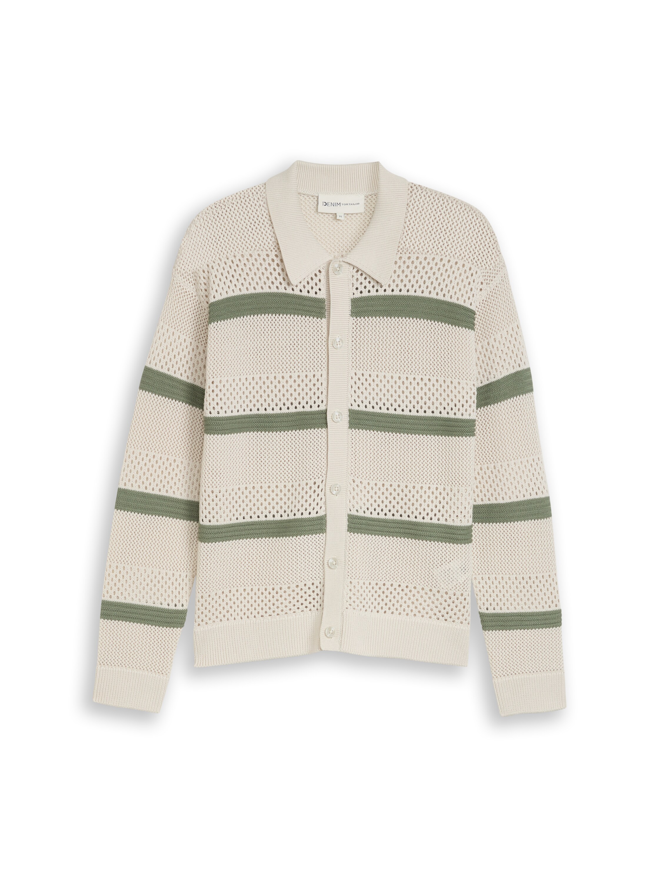 Relaxed Fit Strickjacke mit Lochmuster