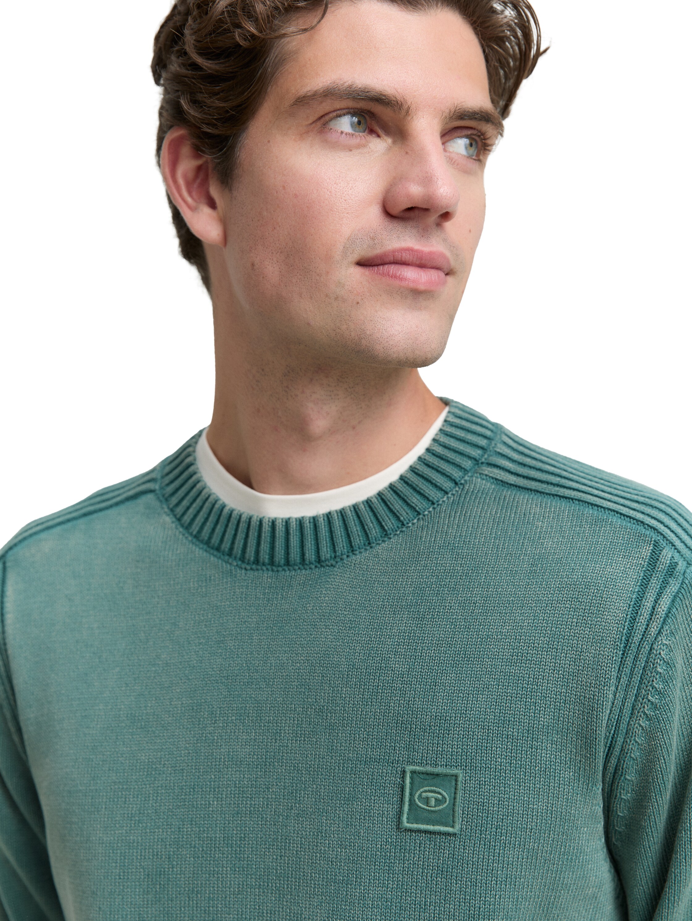 Strickpullover im Washed-Look aus Baumwolle