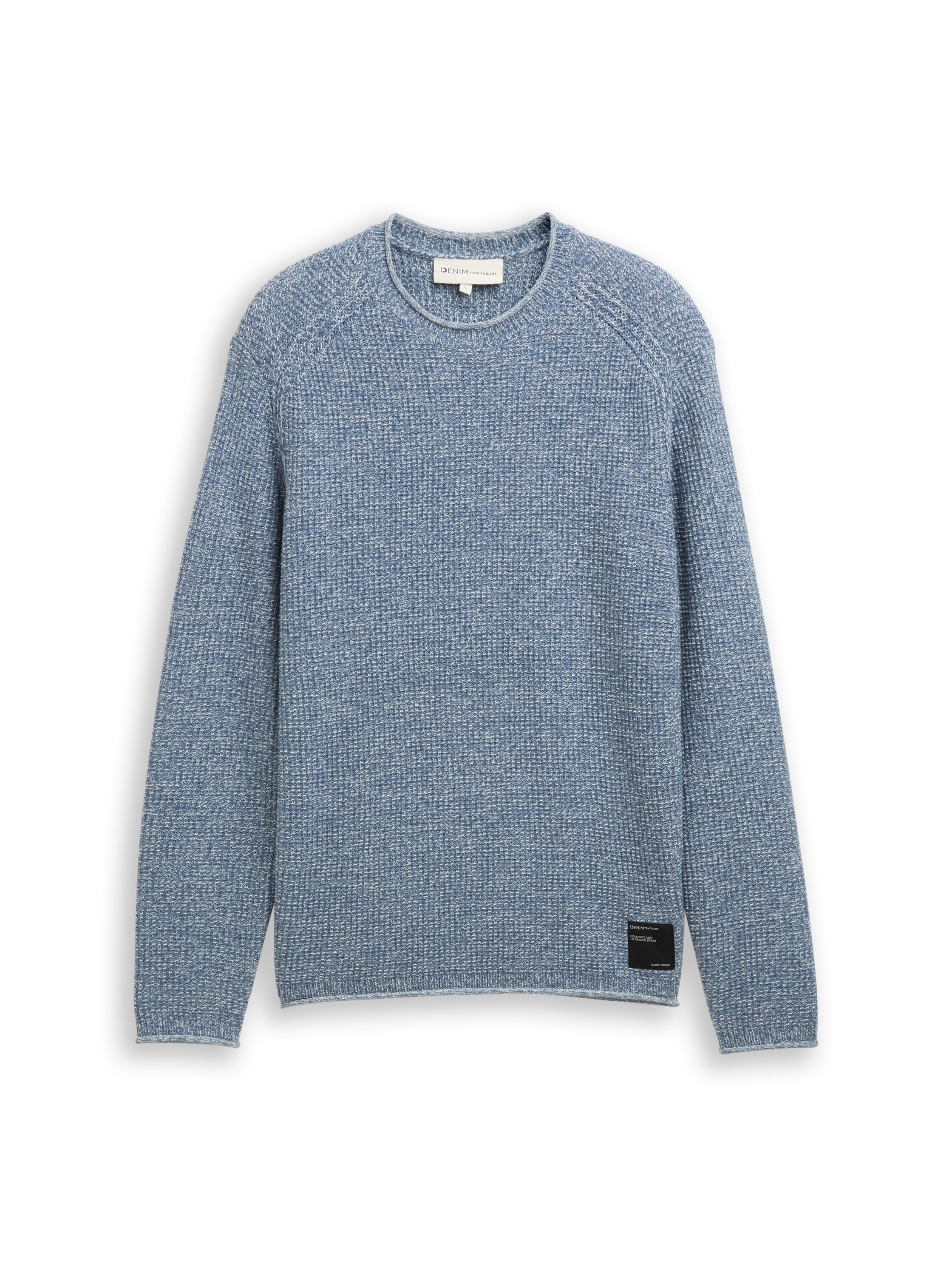 Strickpullover in Melange-Optik