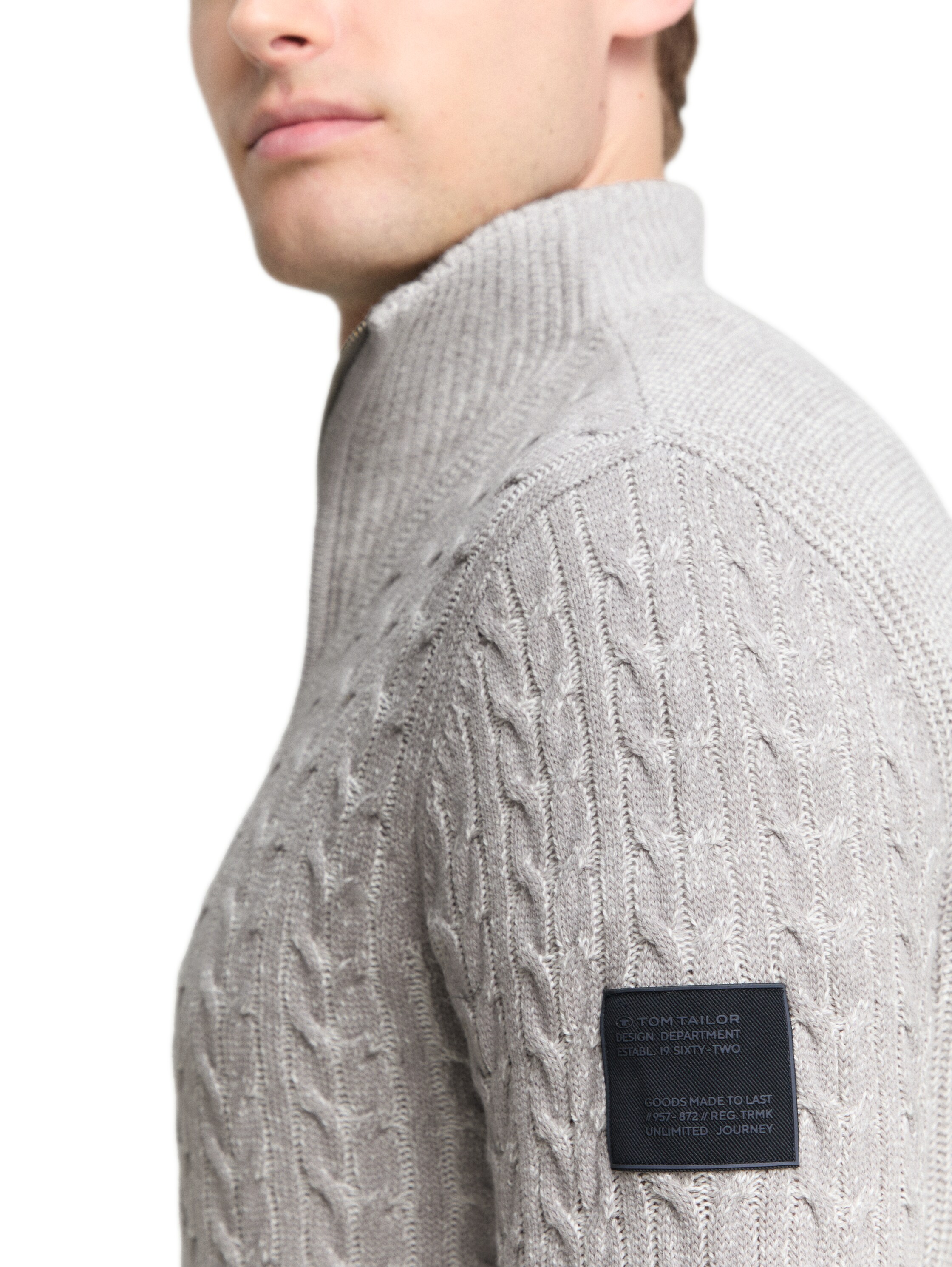 Troyer Strickpullover mit Zopfmuster