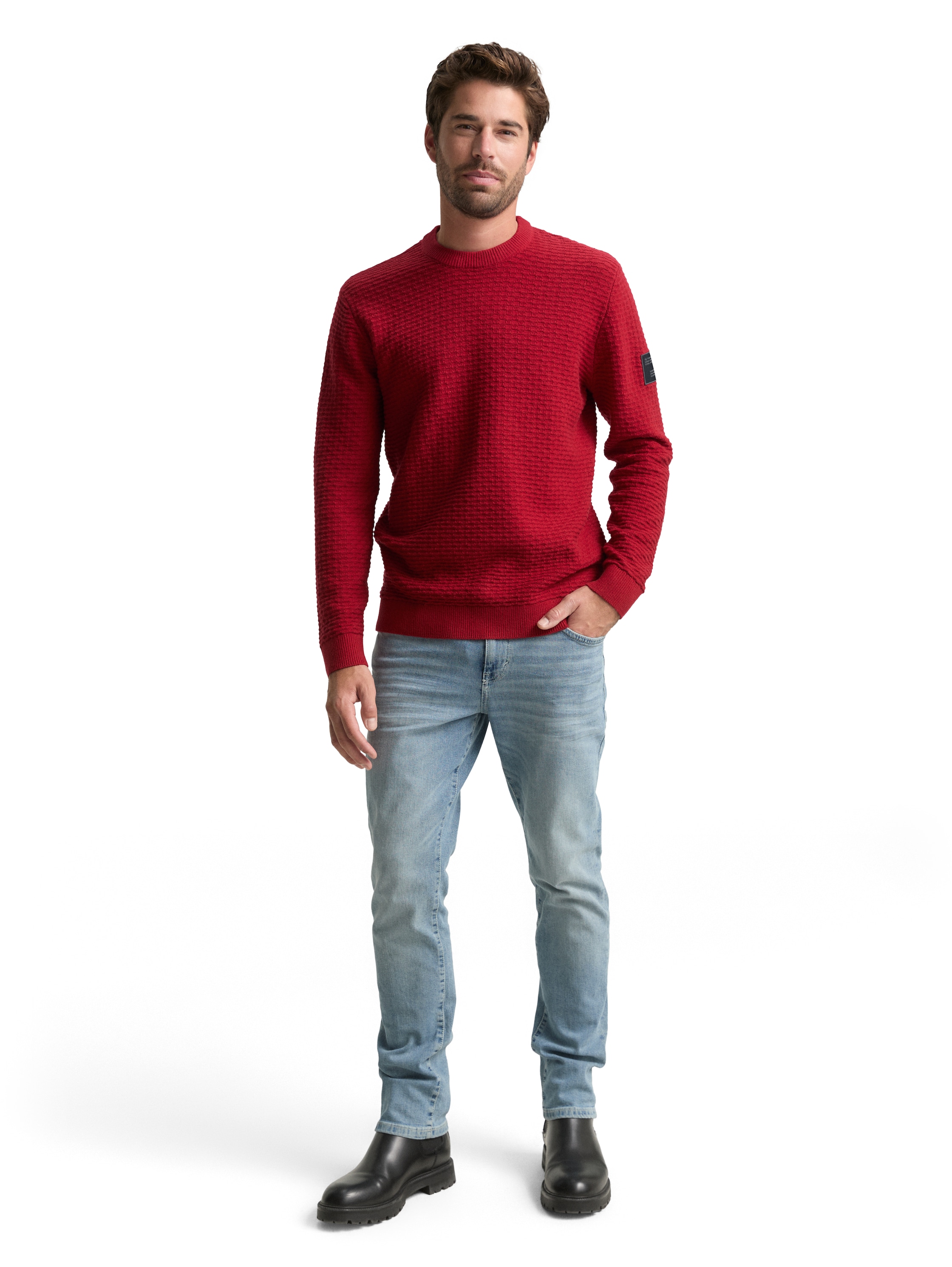 Strickpullover mit Rundhalsausschnitt