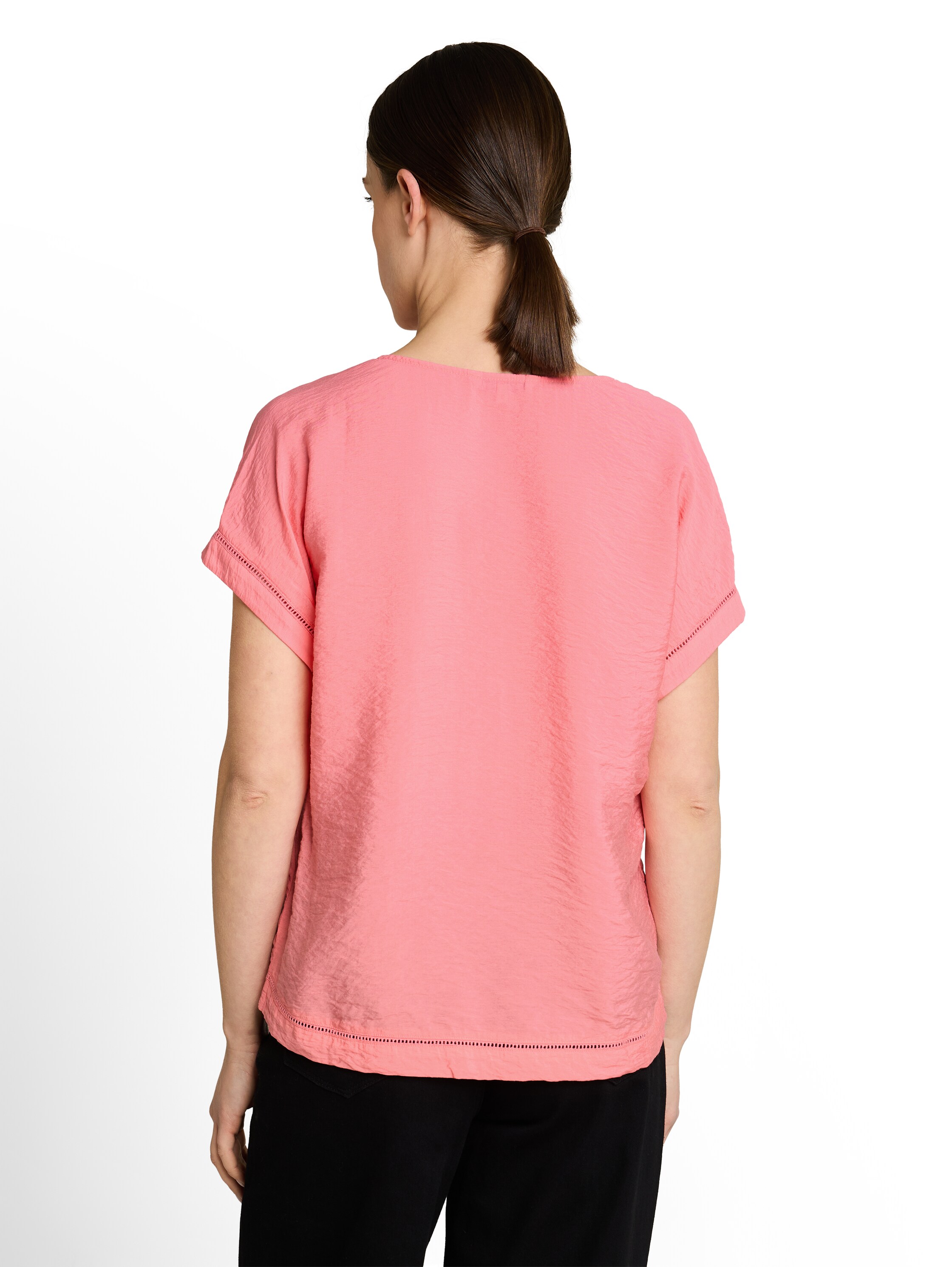 Loose Fit Bluse mit V-Ausschnitt