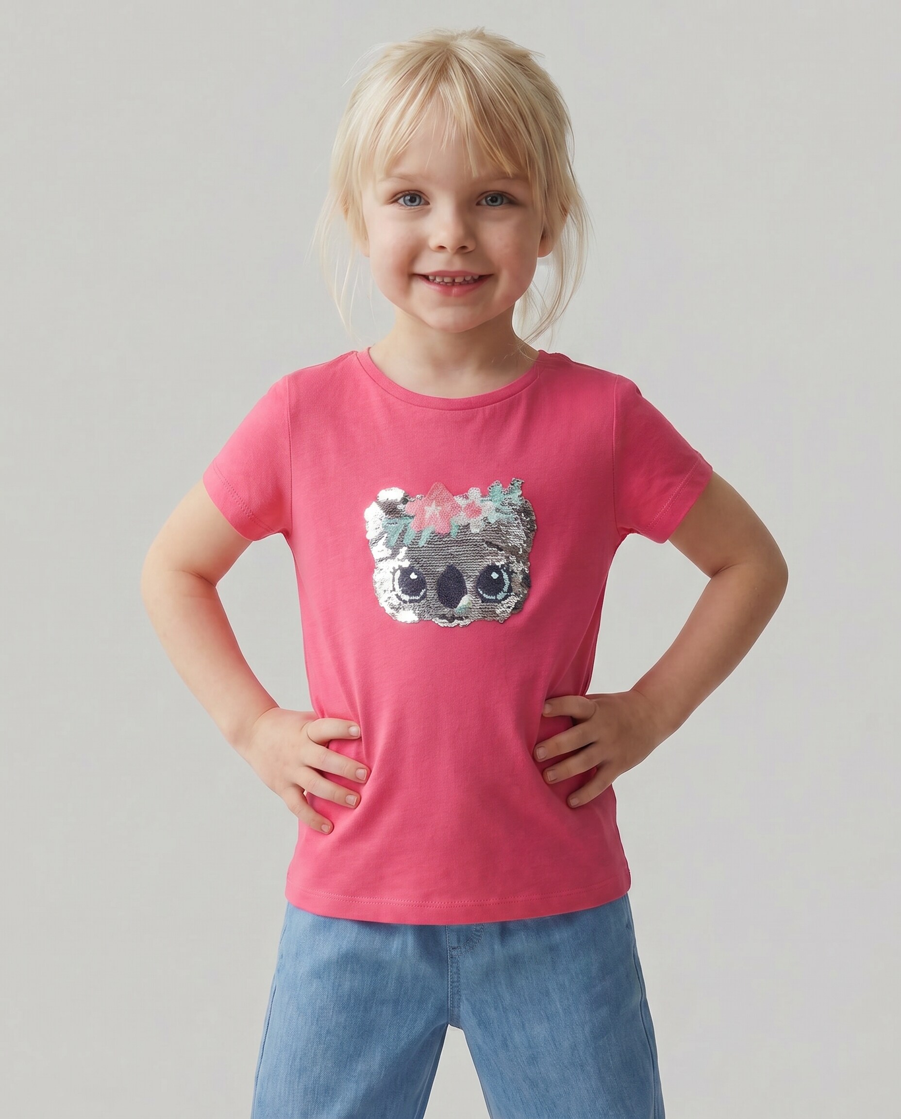 T-Shirt mit Wendepailletten