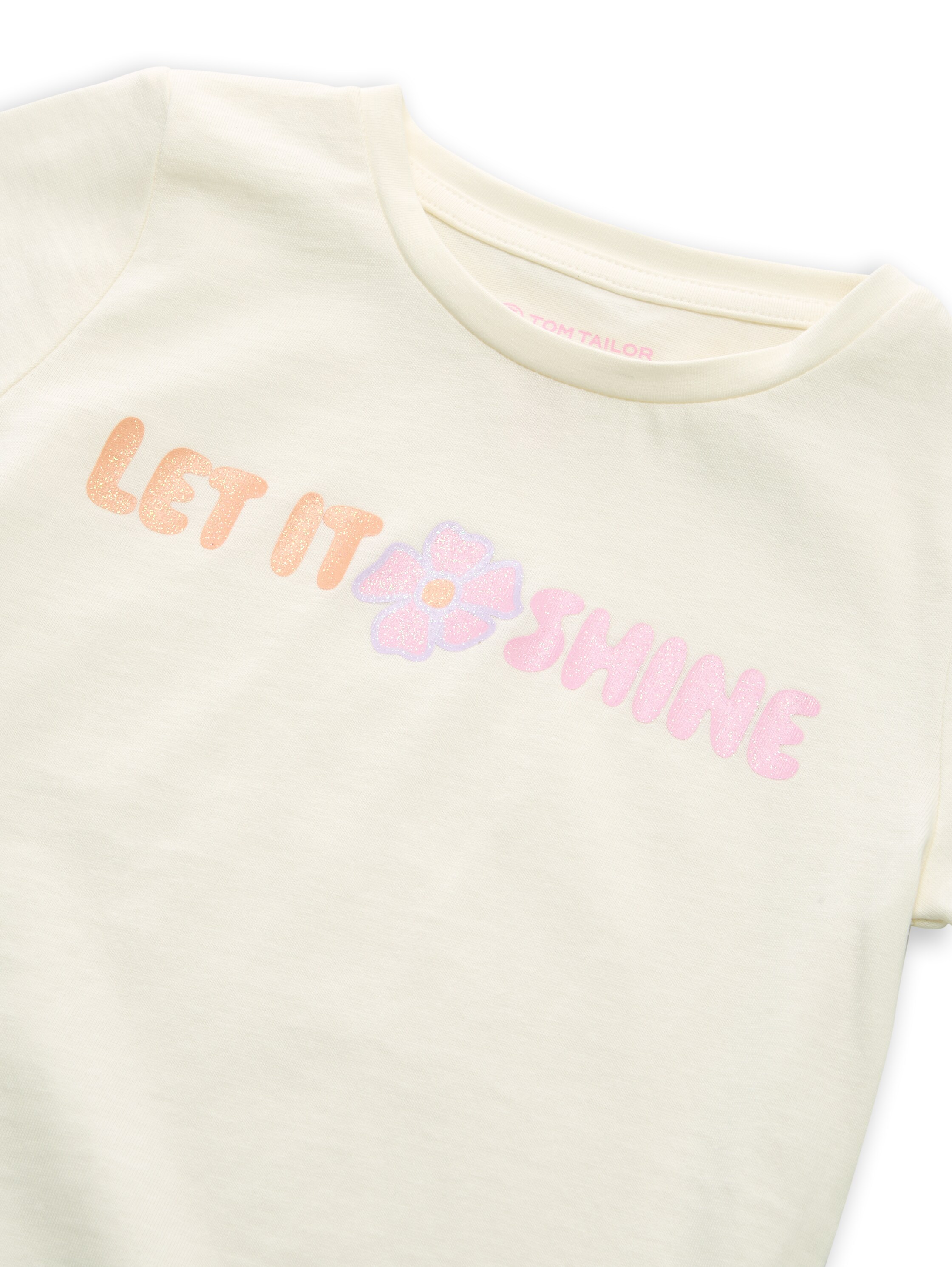 T-Shirt mit Glitzer-Print