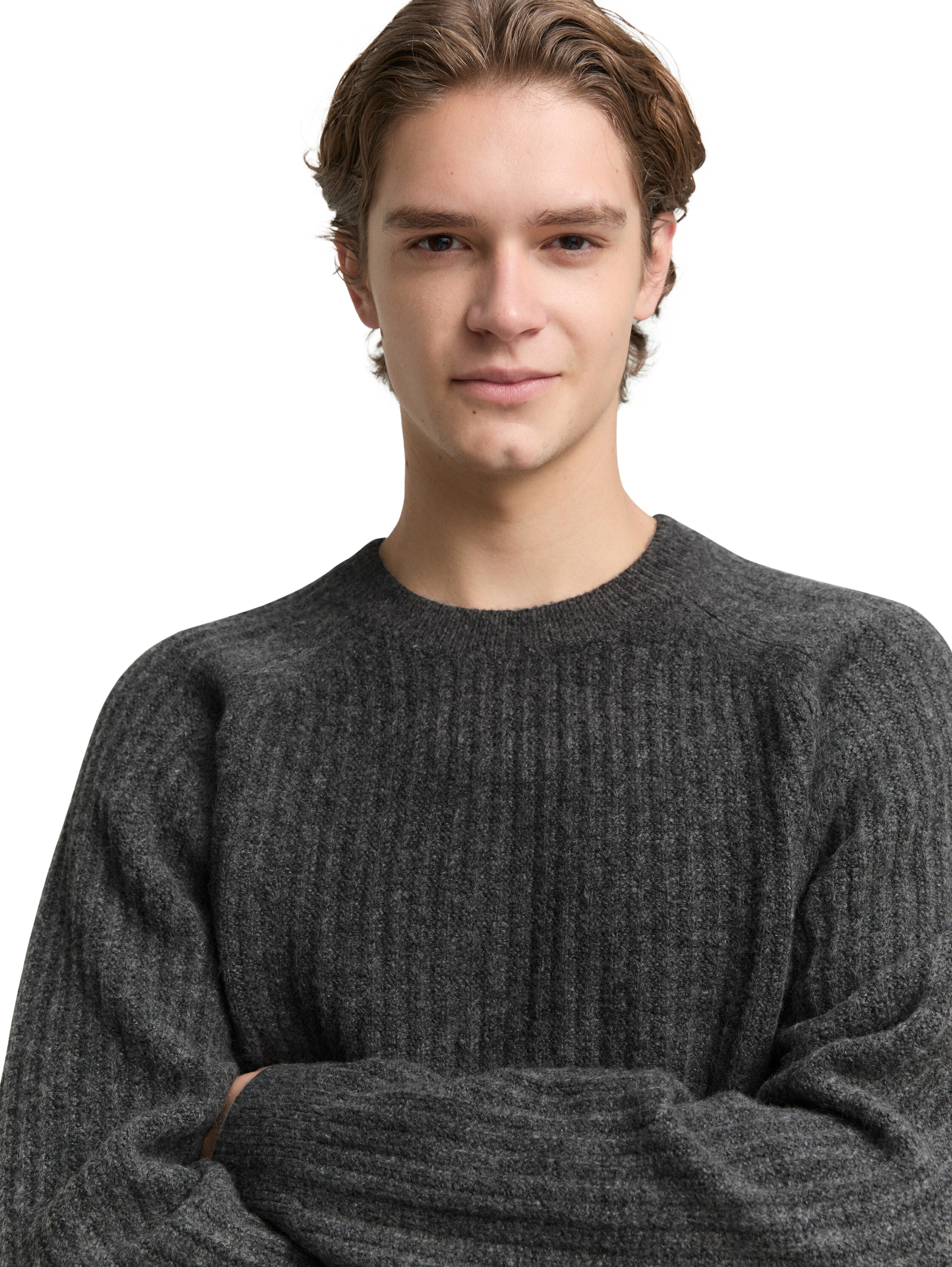 Strickpullover mit Rundhalsausschnitt