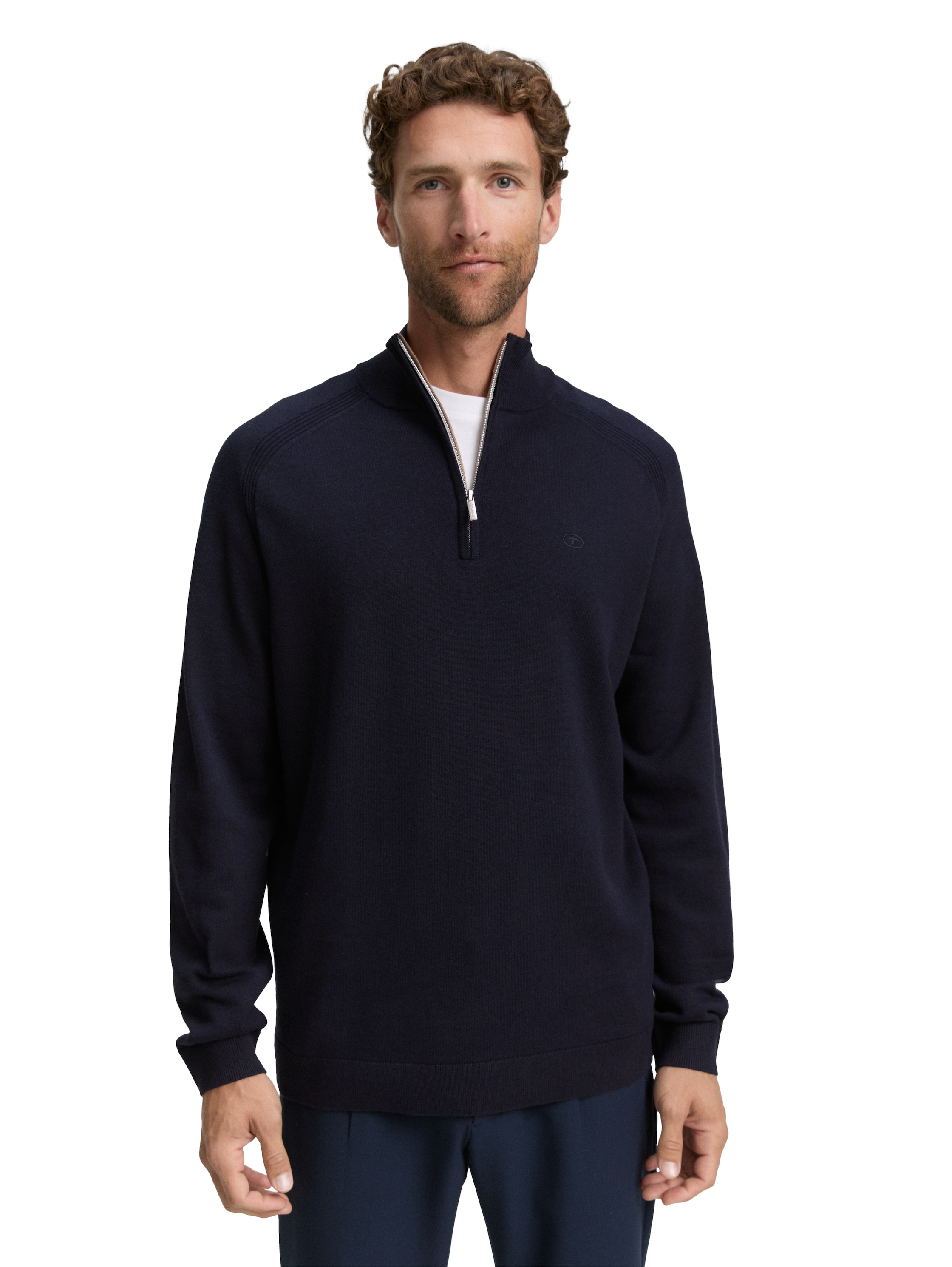Troyer Strickpullover mit Logo-Stickerei