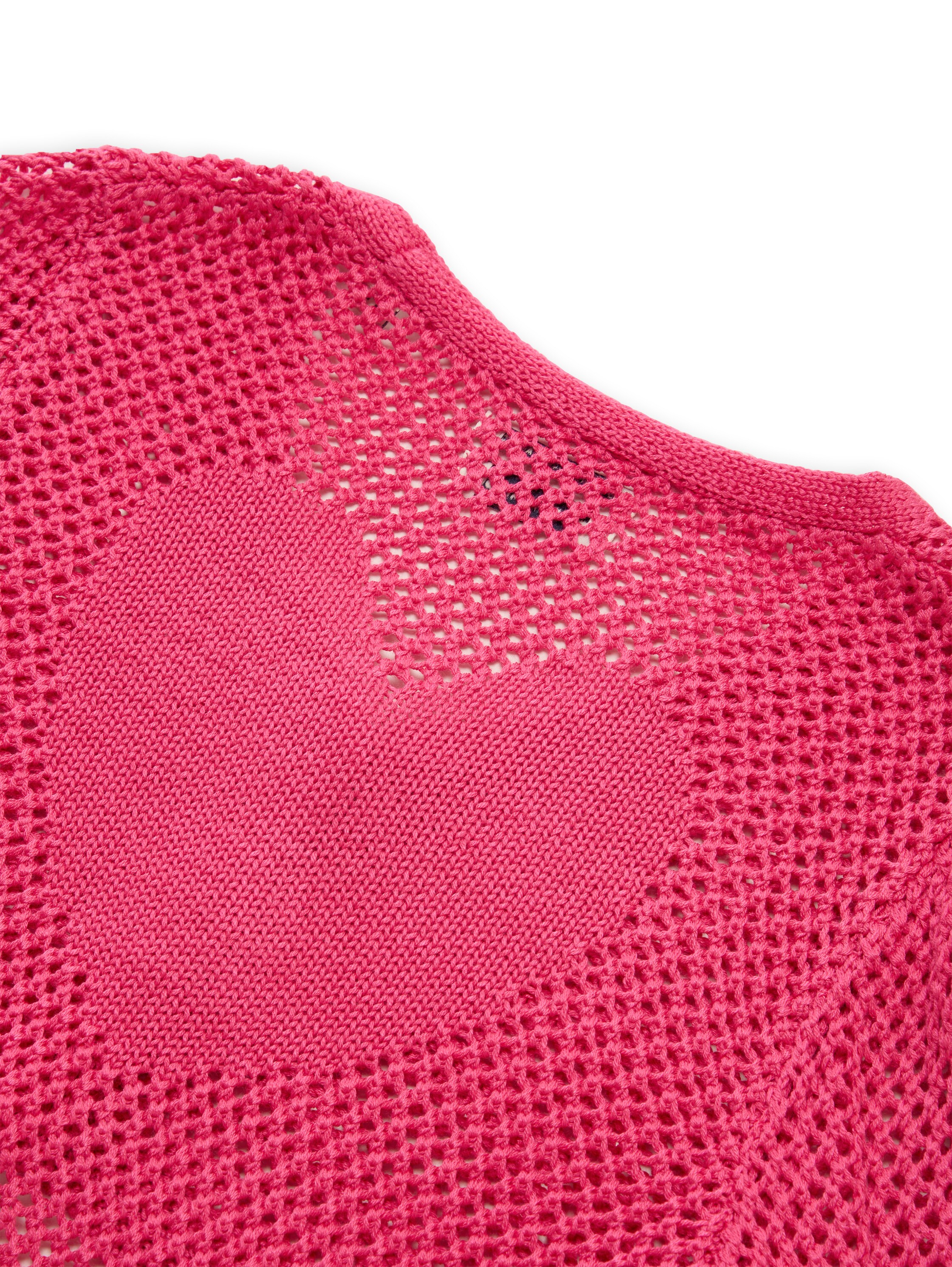 Cropped Cardigan mit Rückenmuster