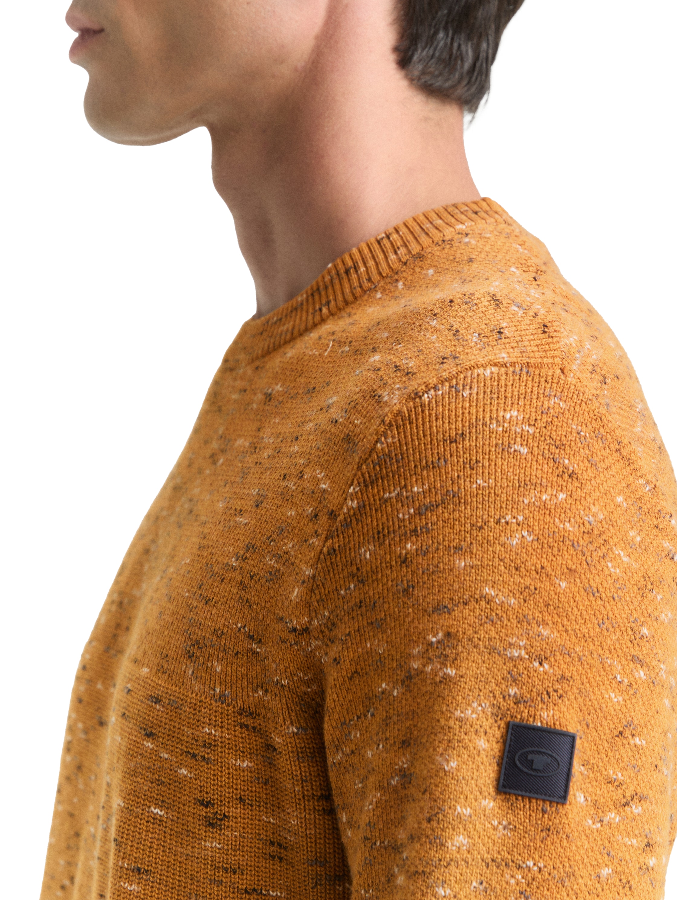 Space Dye Pullover mit Rundhalsausschnitt