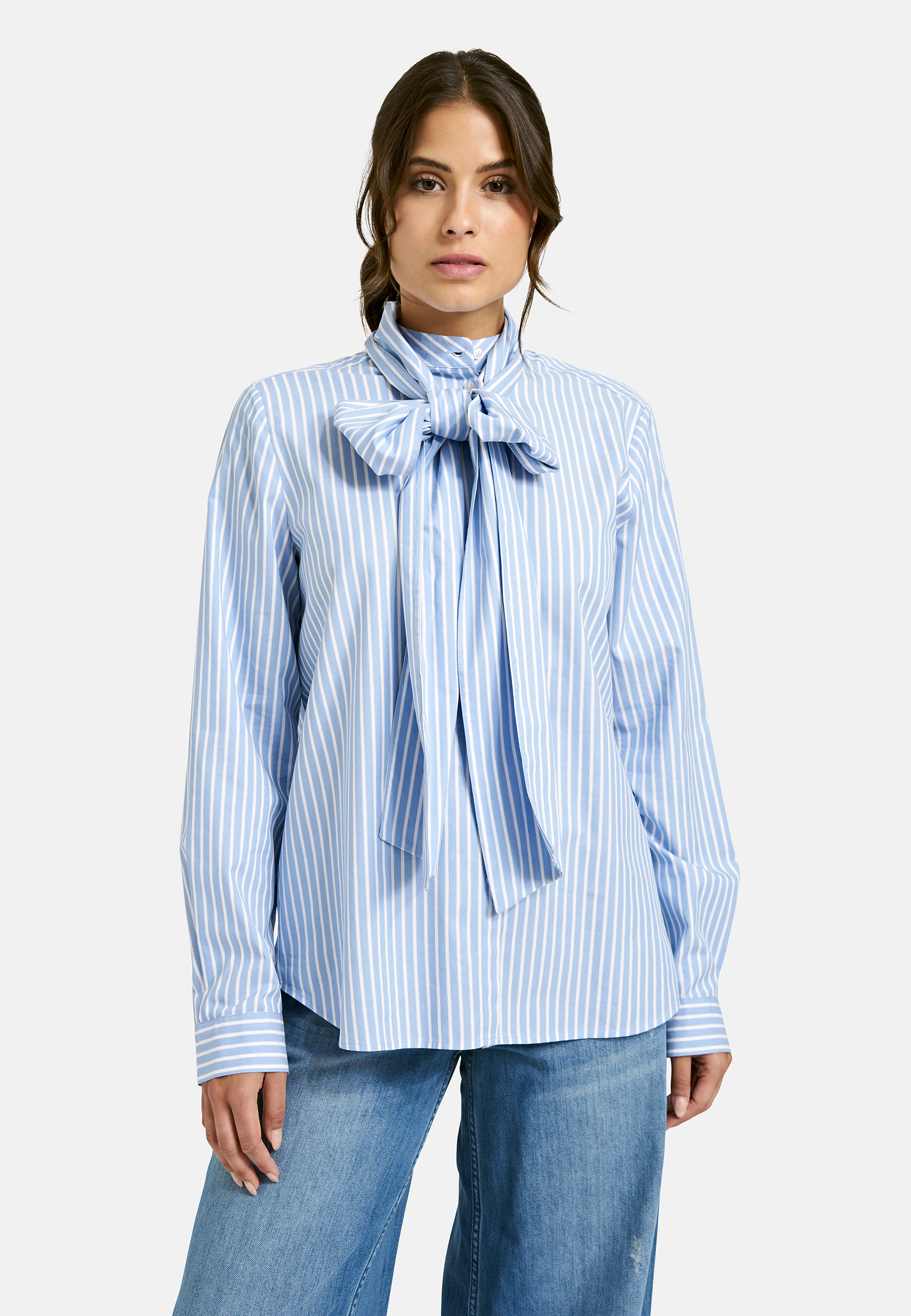 blouse w/ bow tie 1/1 sleeve