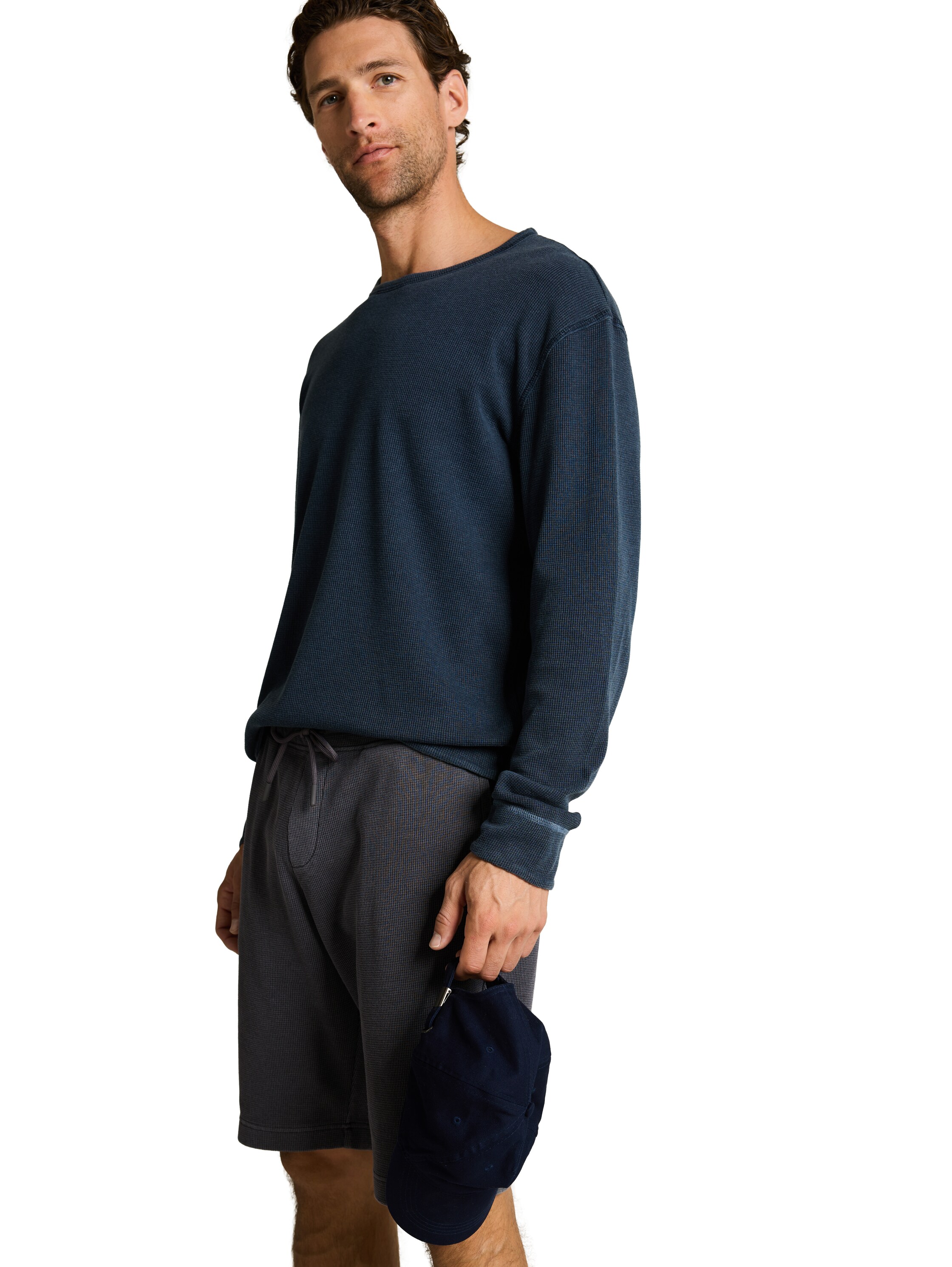 Shorts mit Waffelstruktur