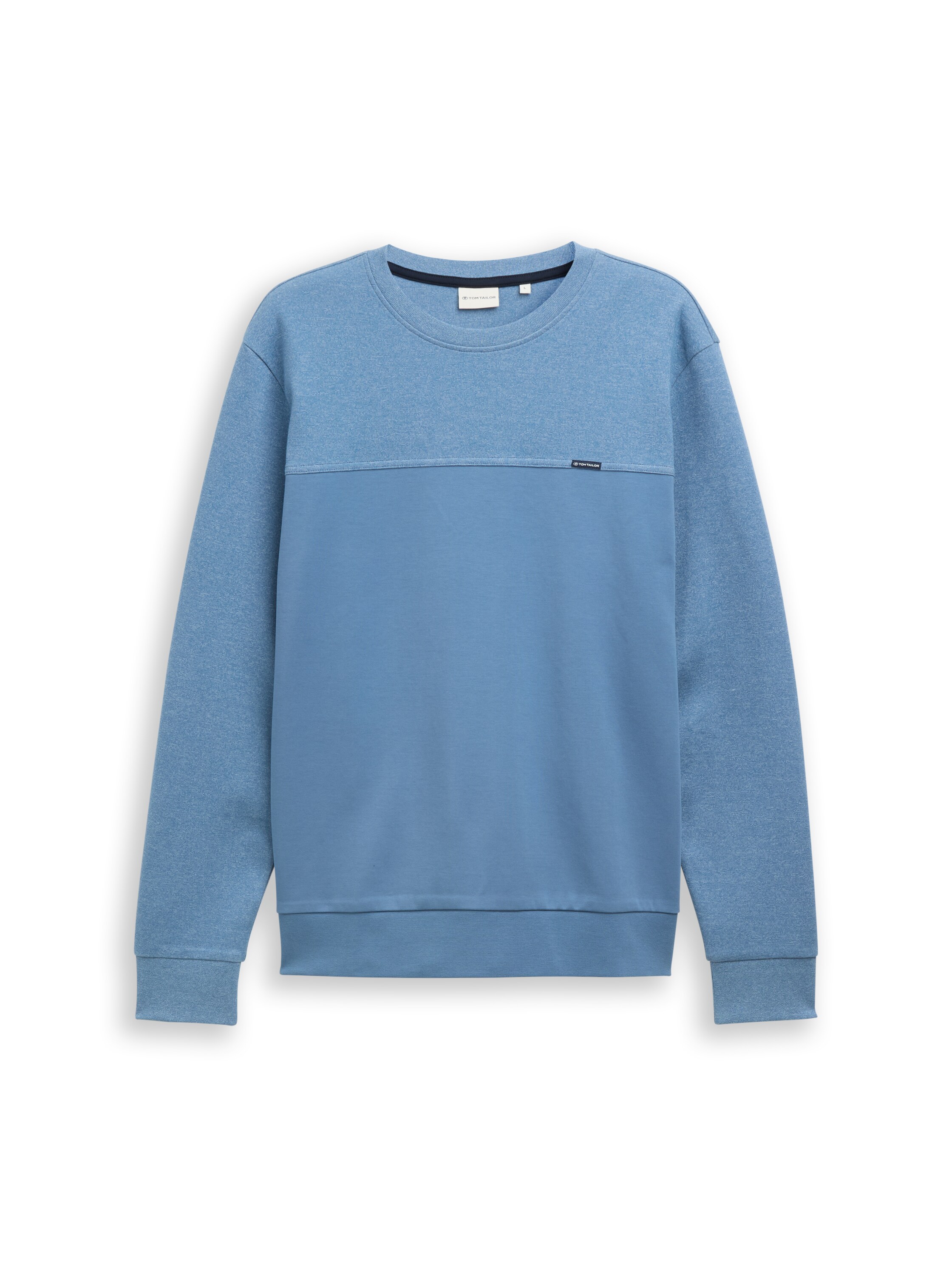 Crewneck Sweatshirt mit Struktur-Mix