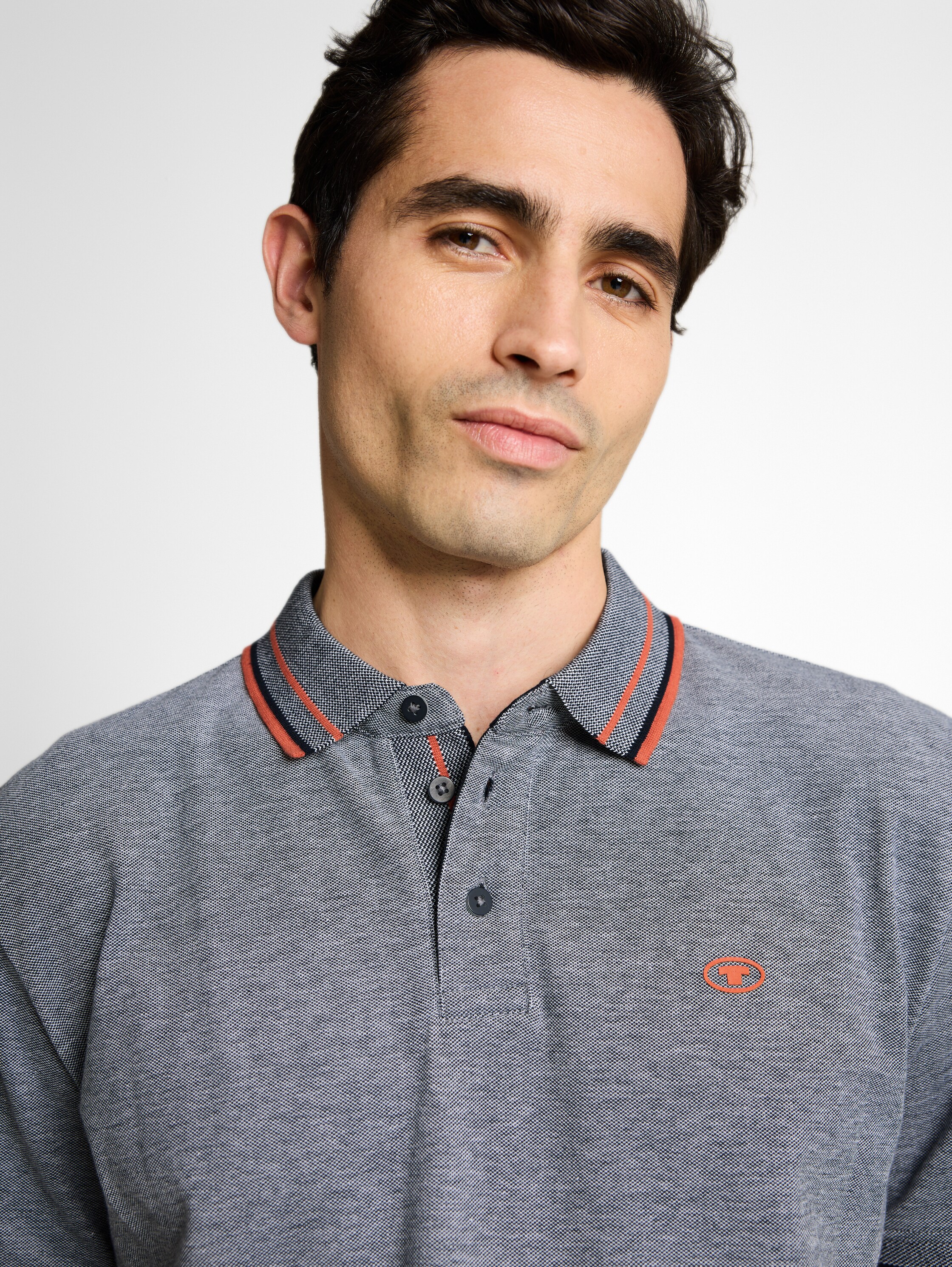 Piqué Poloshirt mit Logo-Print