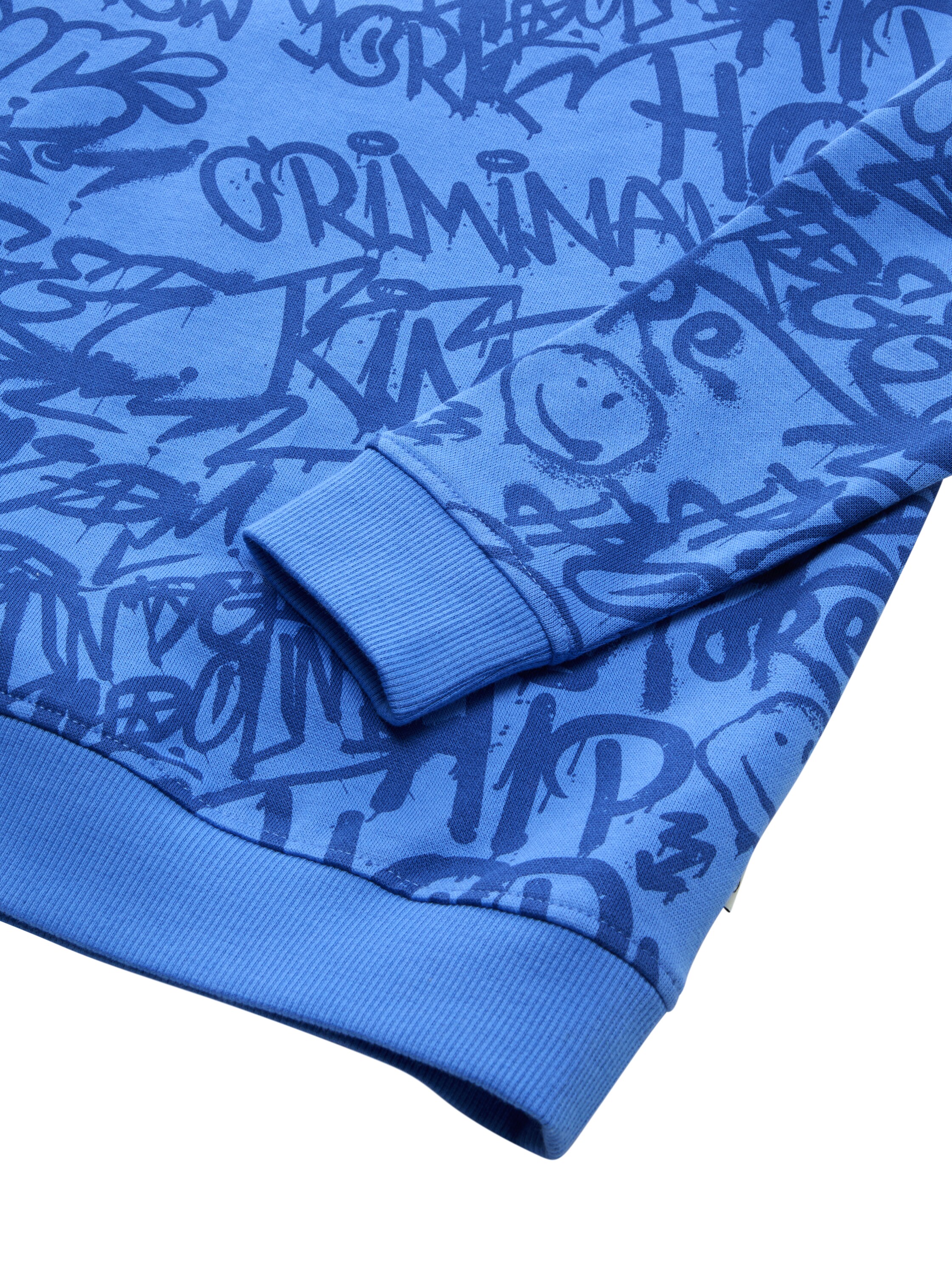 Oversize Sweatshirt mit Allover-Print