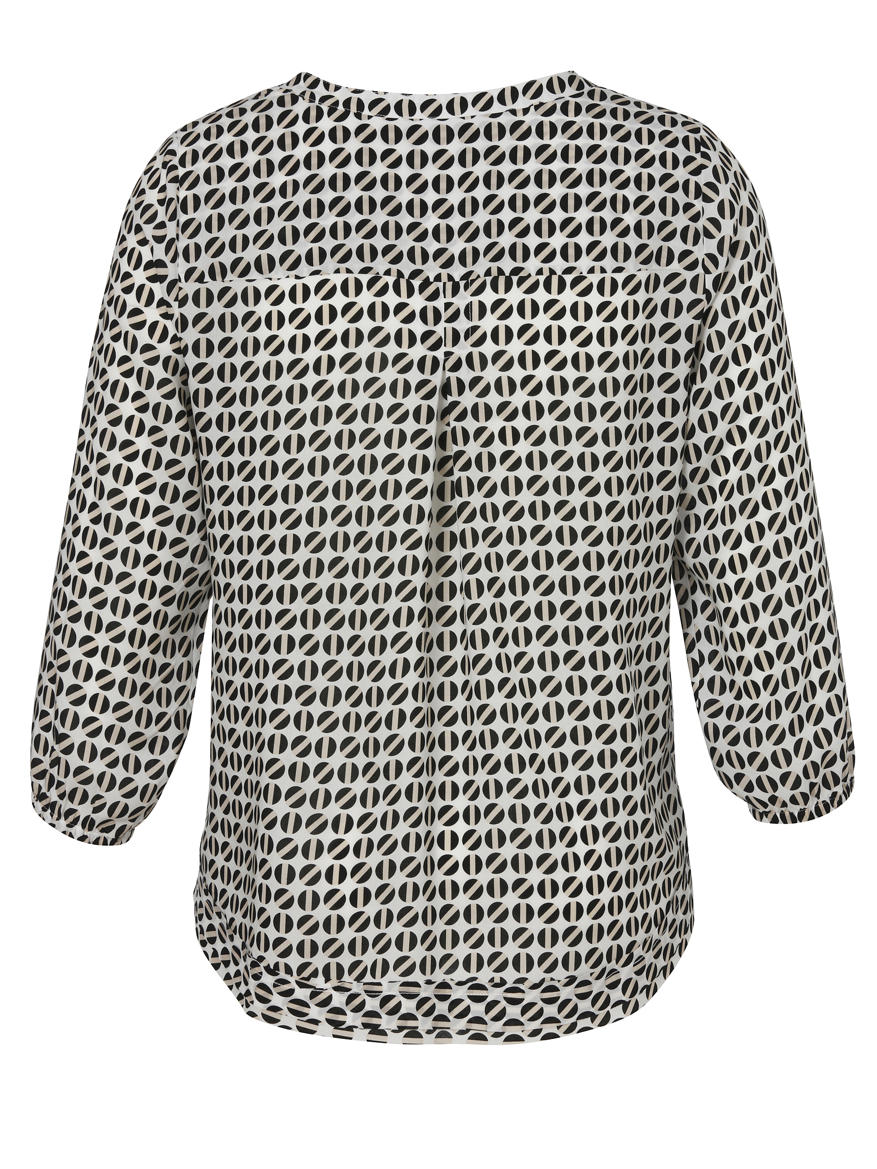 Bluse V-Ausschnitt 3/4 Arm Druck