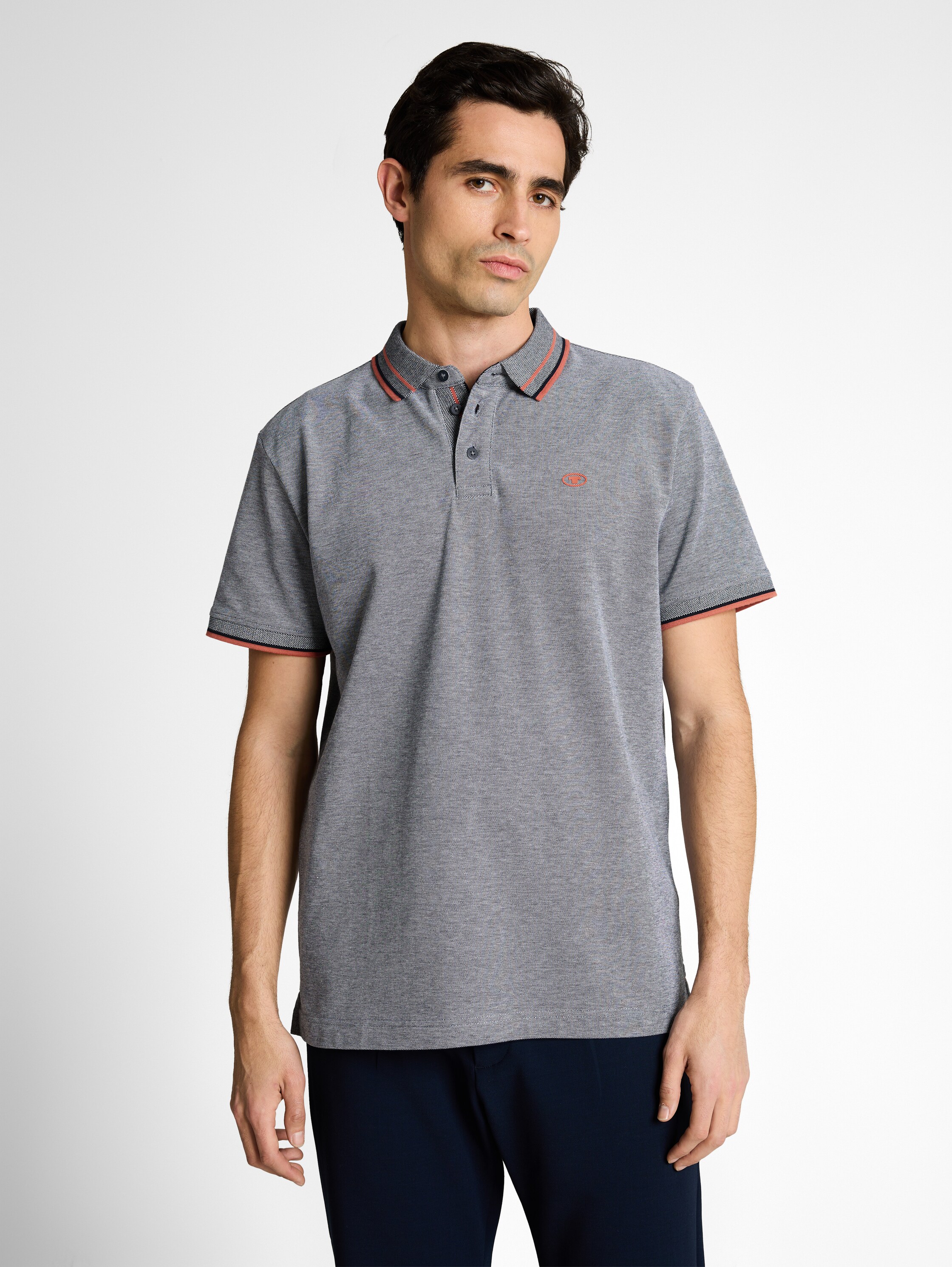 Piqué Poloshirt mit Logo-Print