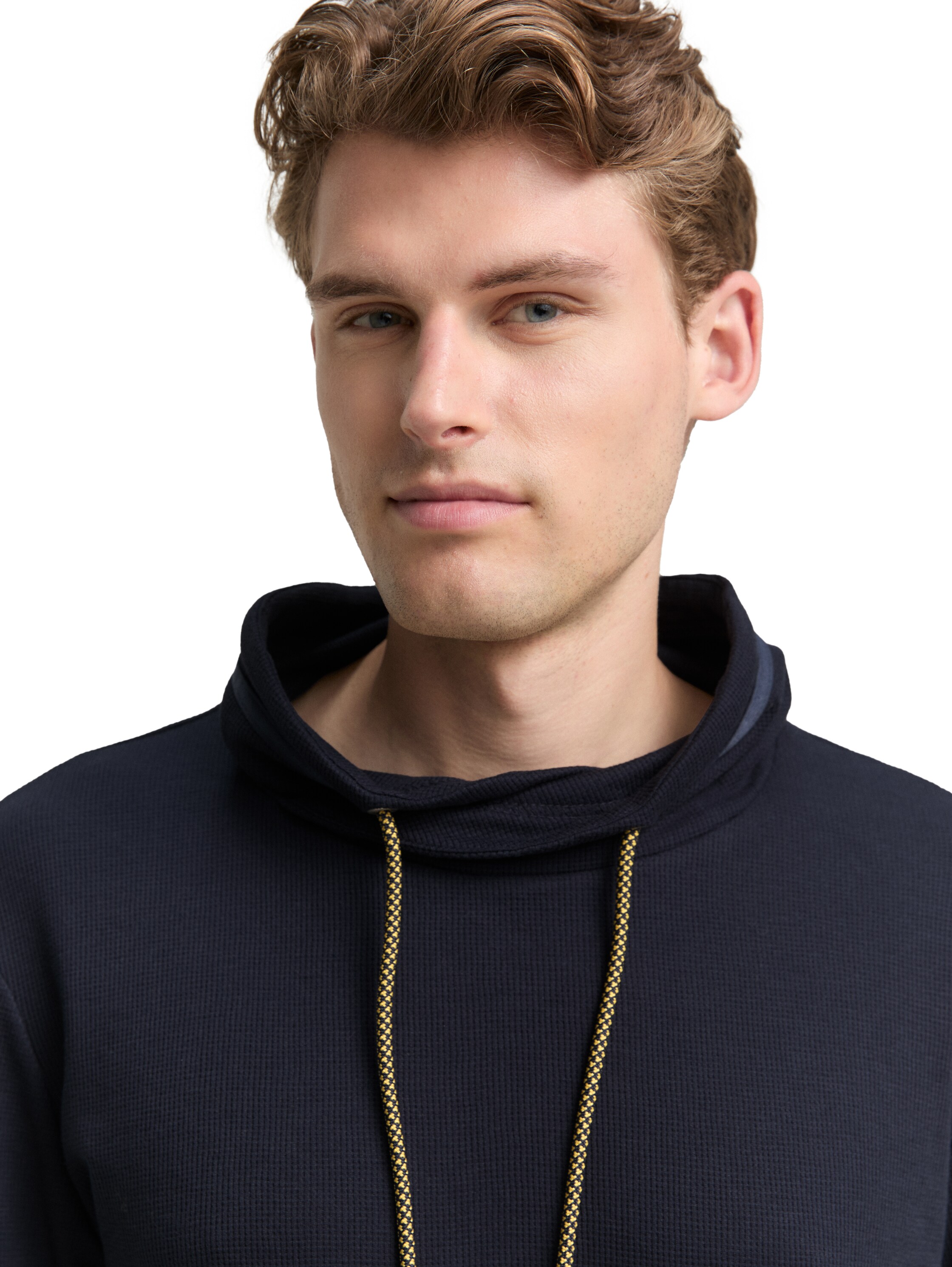 Snood Langarmshirt mit Waffelstruktur