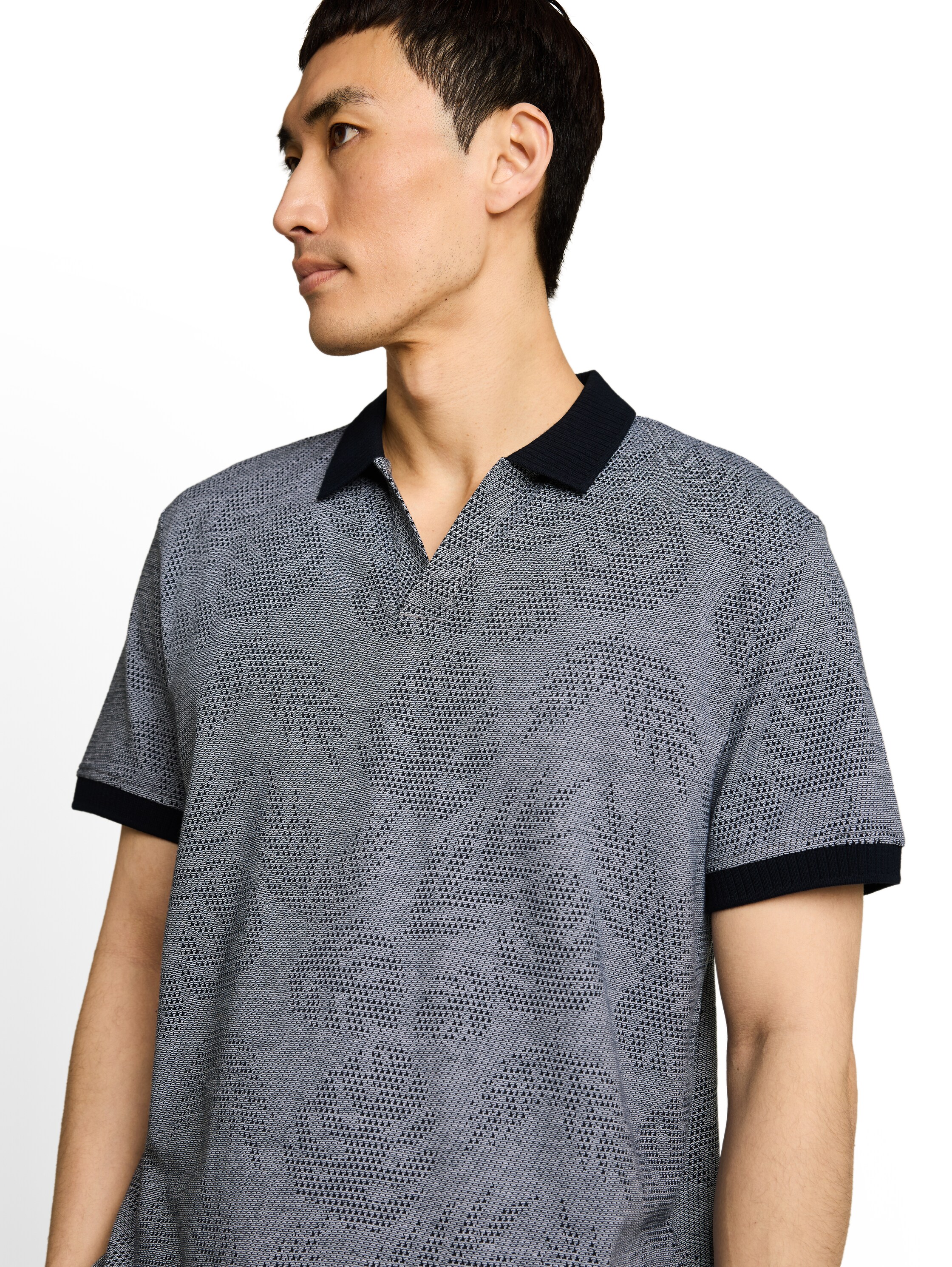 Jacquard Poloshirt mit Muster