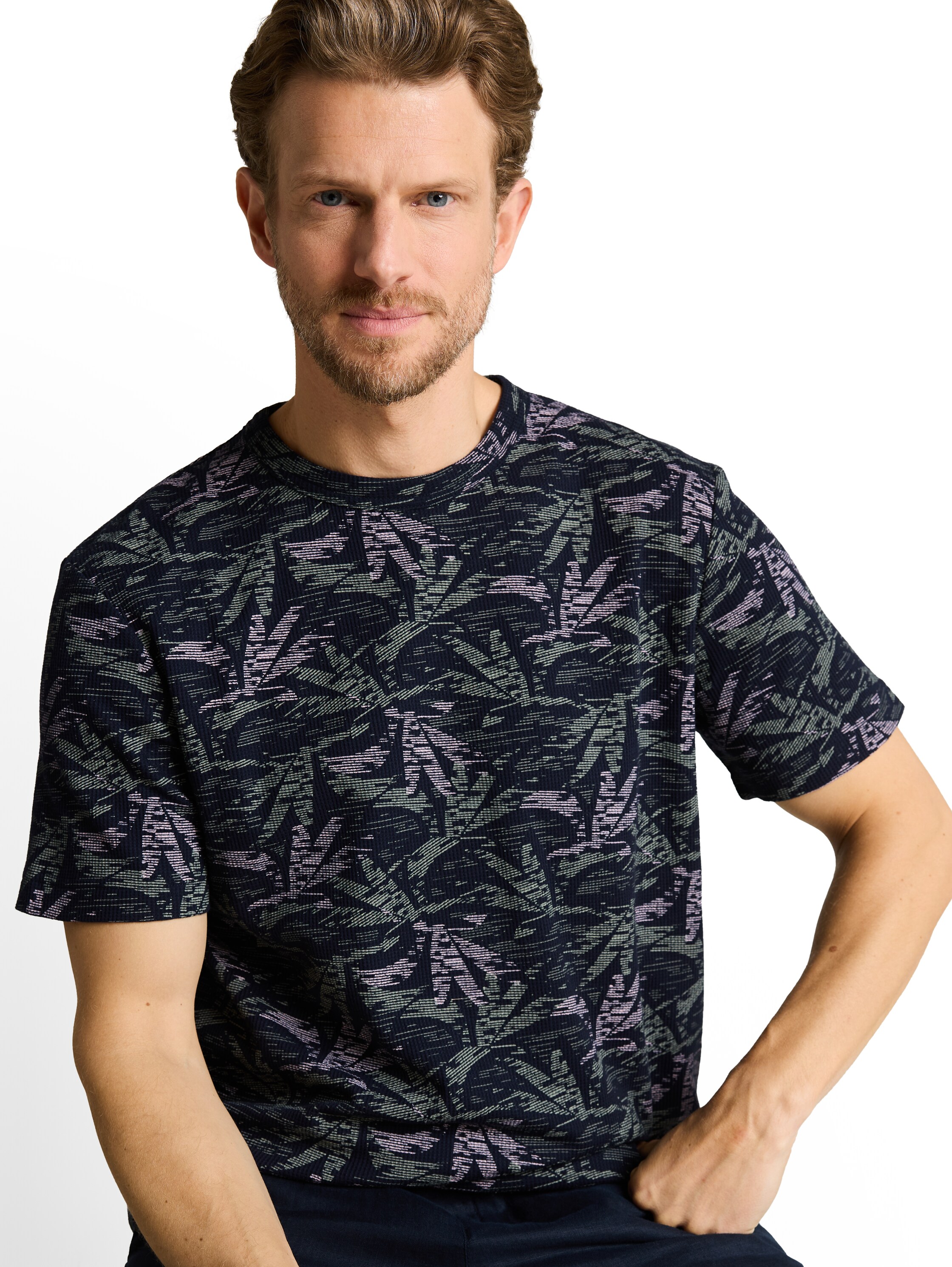 T-Shirt mit Palmenprint