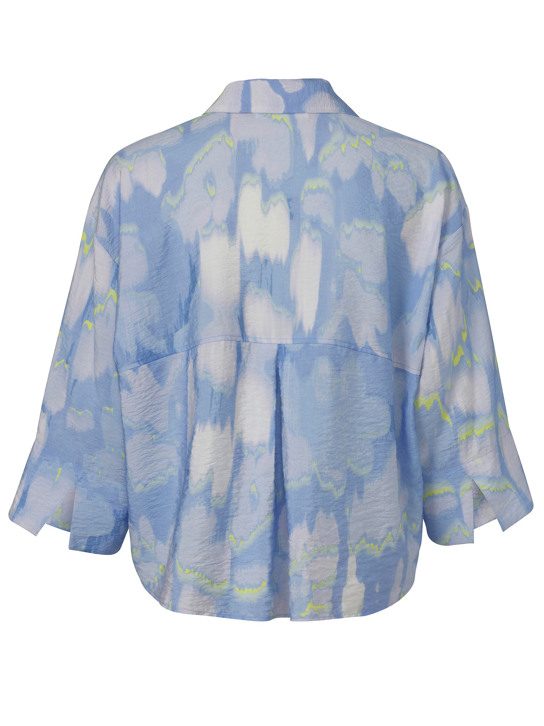 Bluse Hemdkragen 3/4 Arm Druck