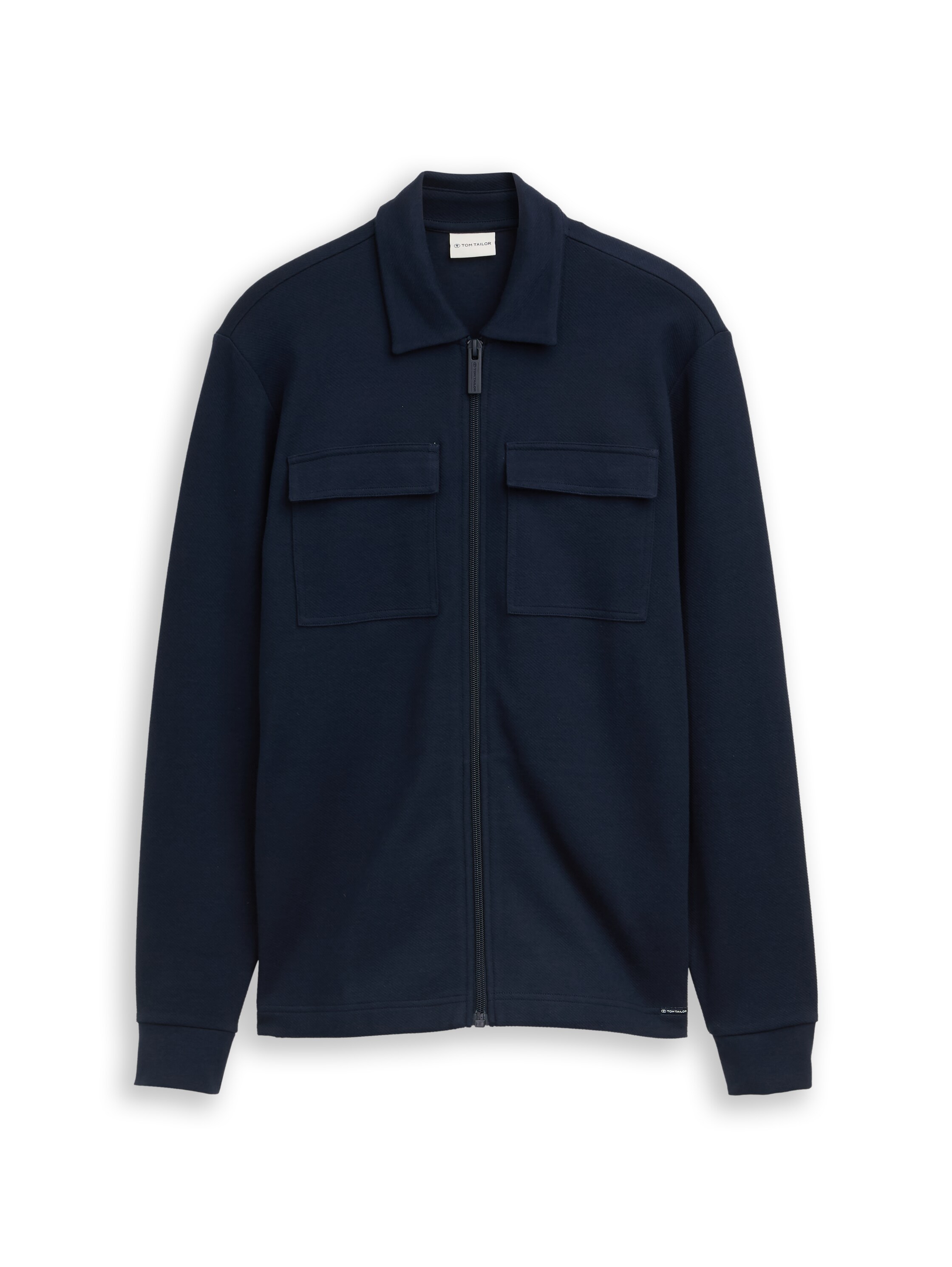 Sweatjacke mit Polokragen