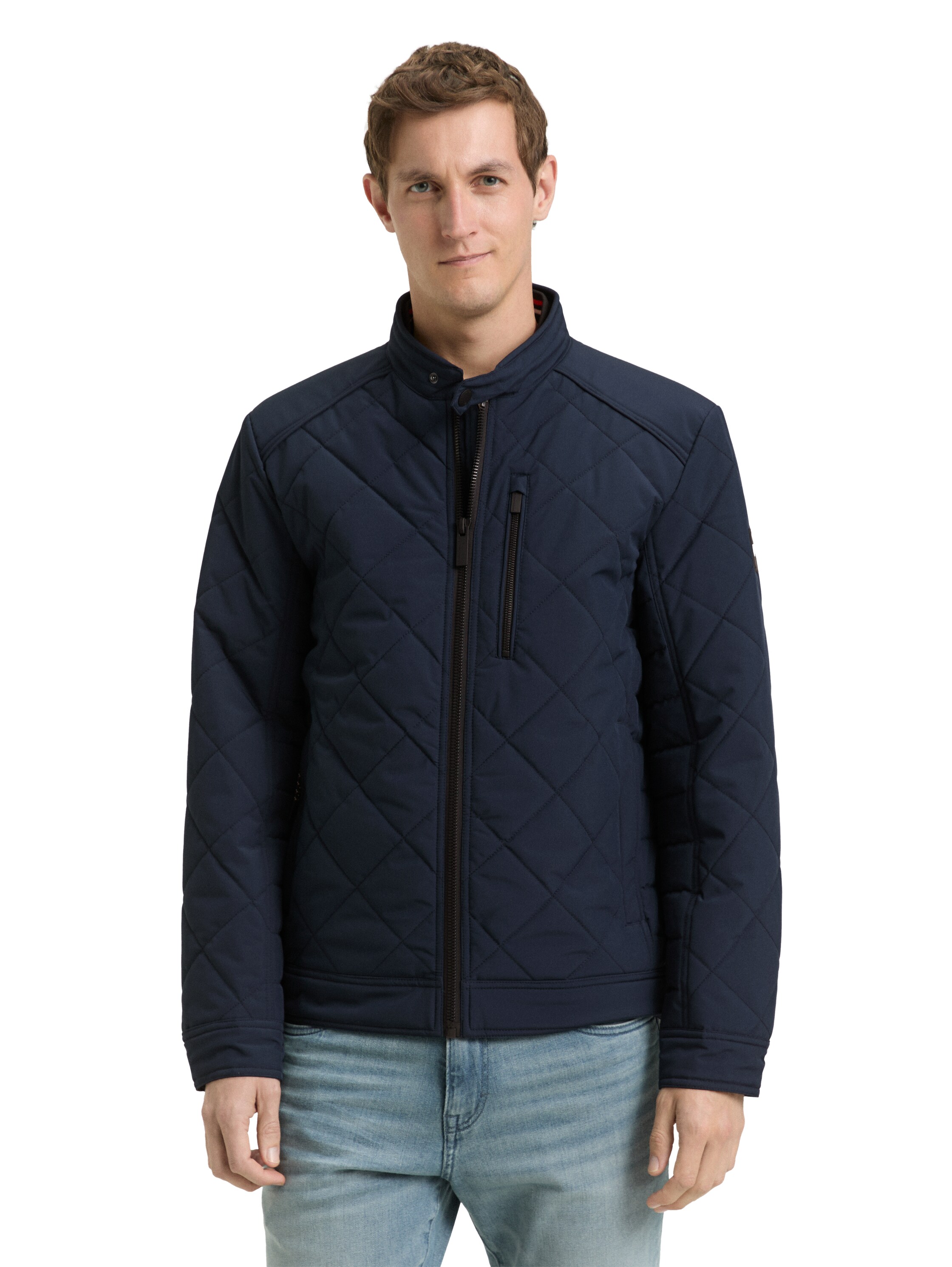 Tech Biker-Jacke mit Stehkragen