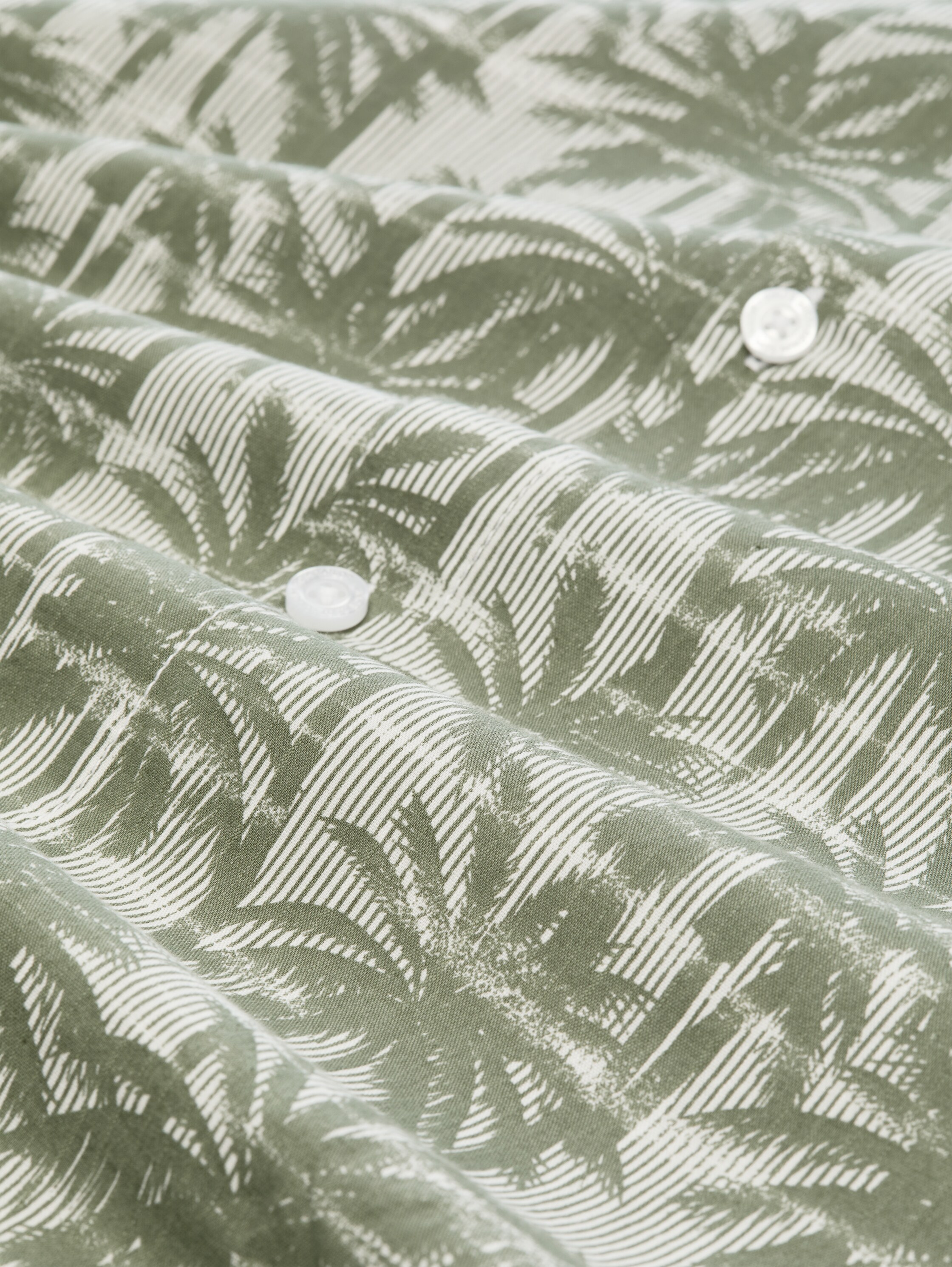 Relaxed Fit Kurzarmhemd mit Palmen-Print