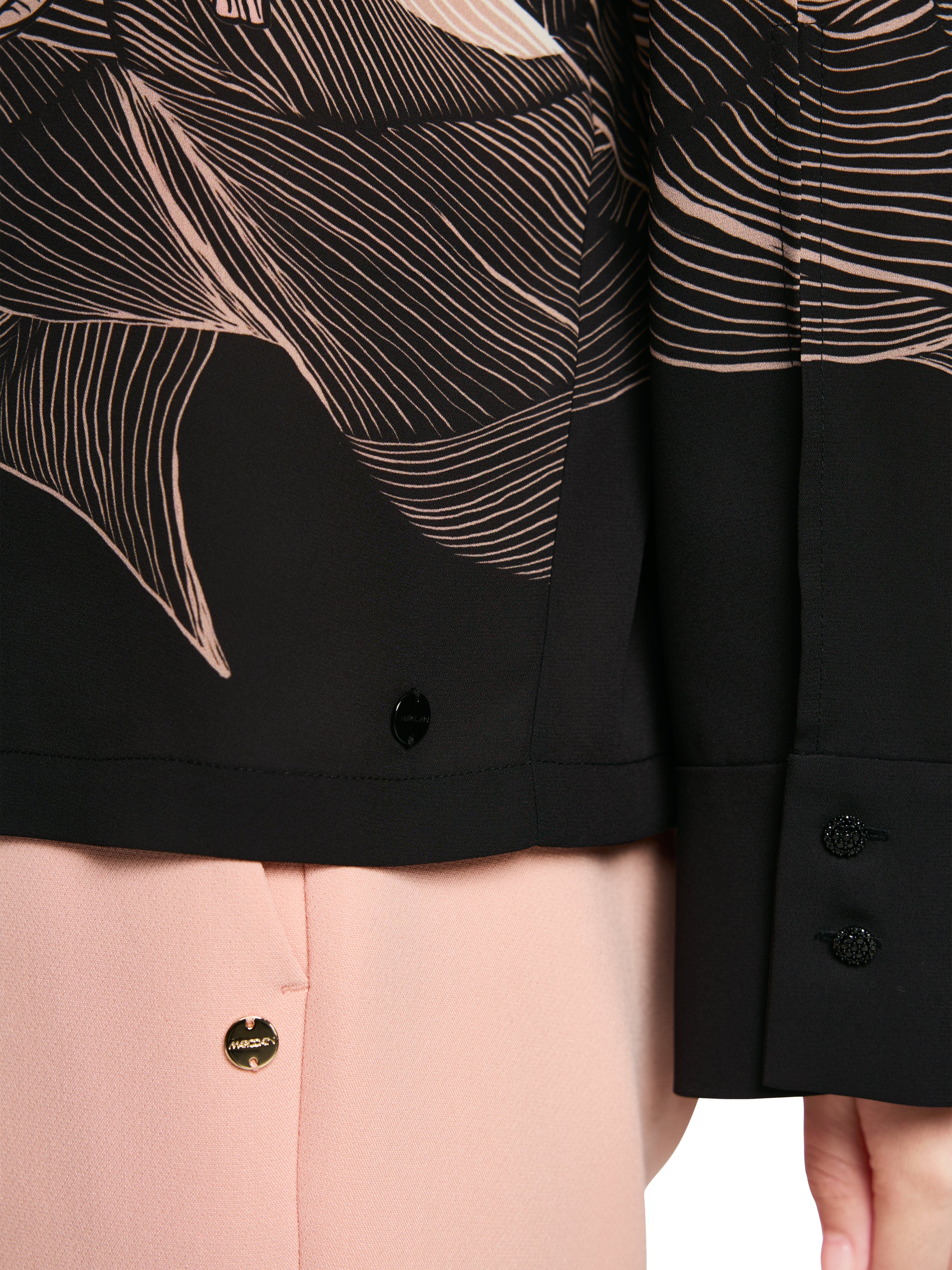 Bluse mit Blumenprint "Rethink Together"
