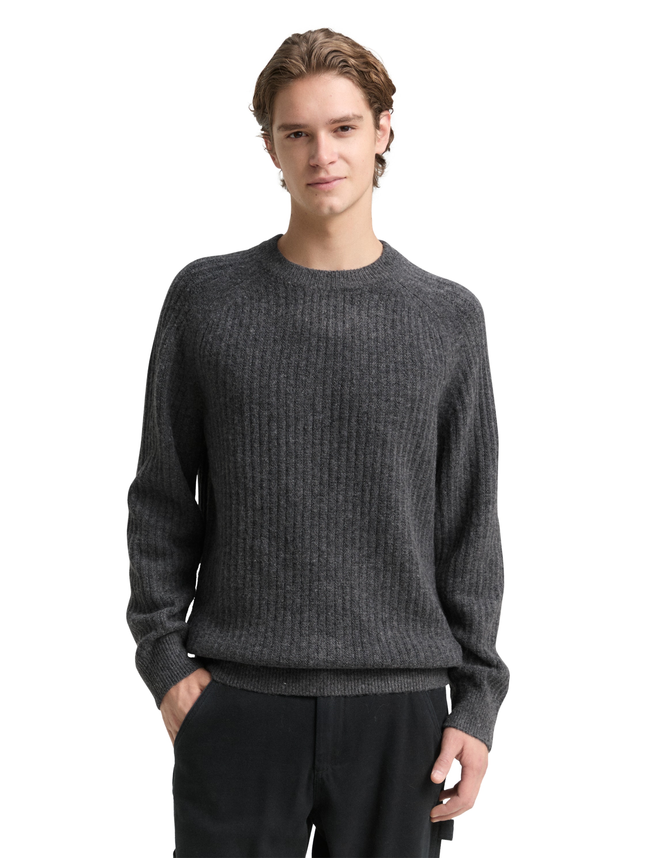 Strickpullover mit Rundhalsausschnitt