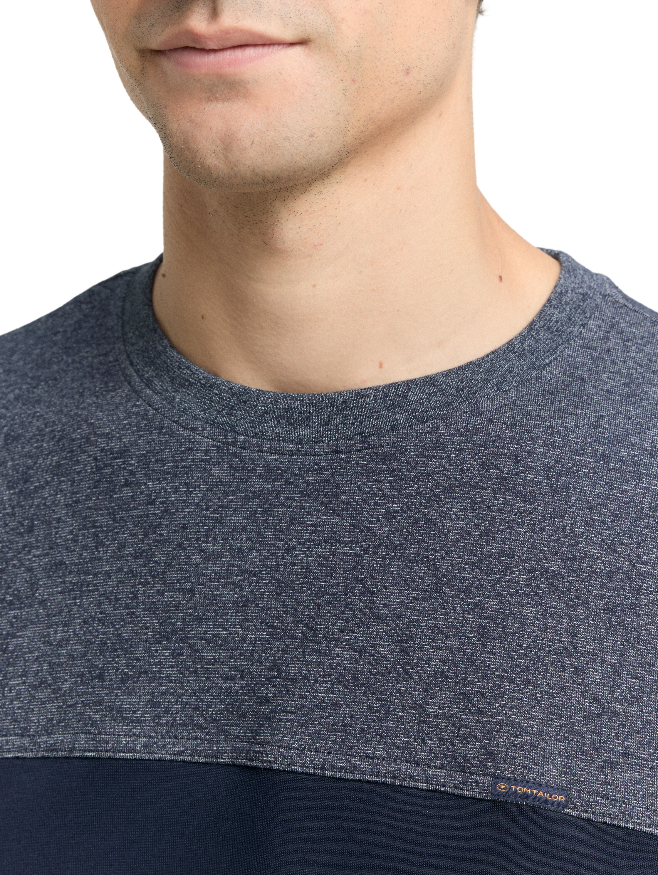 Crewneck Sweatshirt mit Struktur-Mix