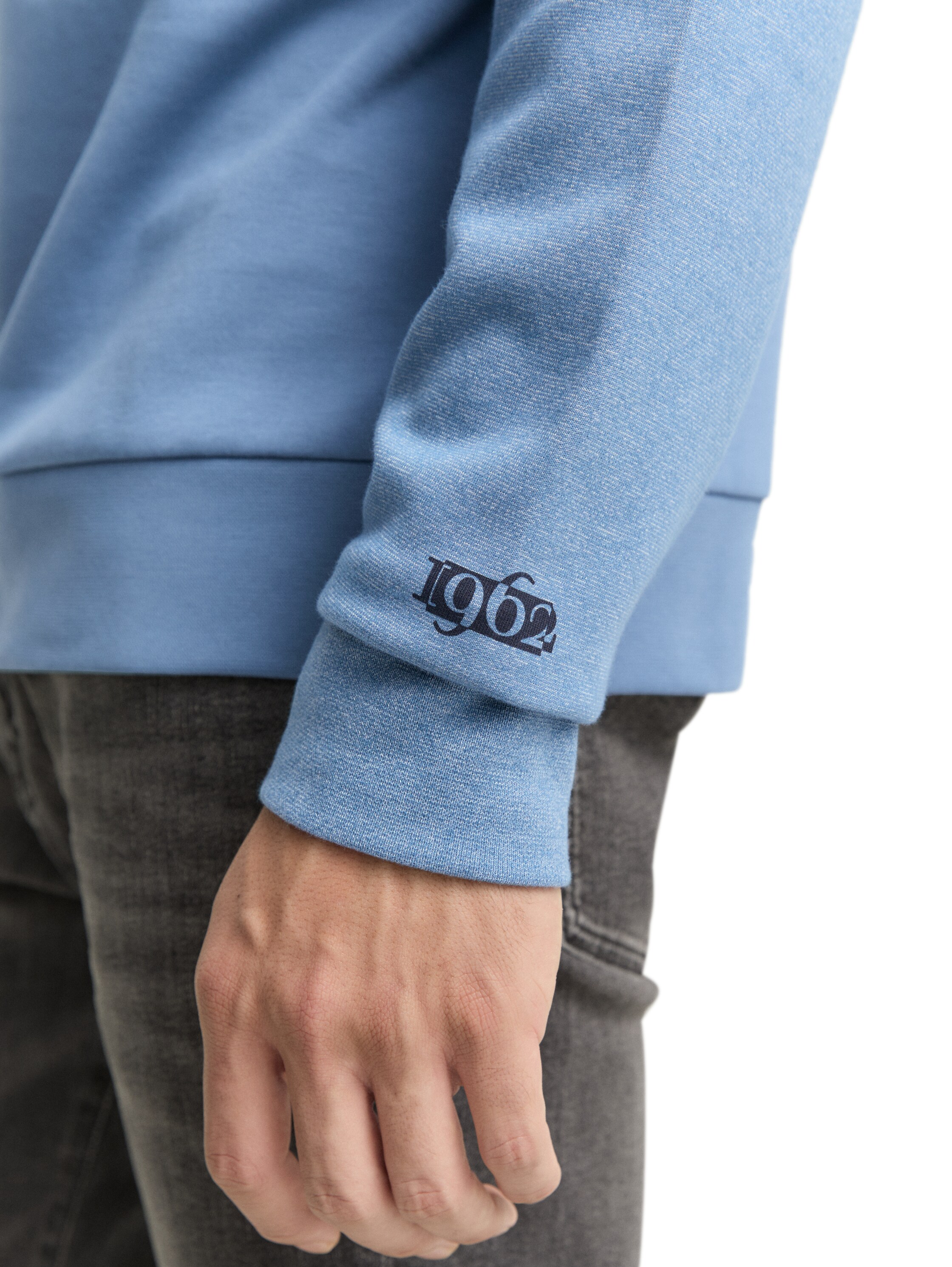 Snood Sweatshirt mit Struktur-Mix