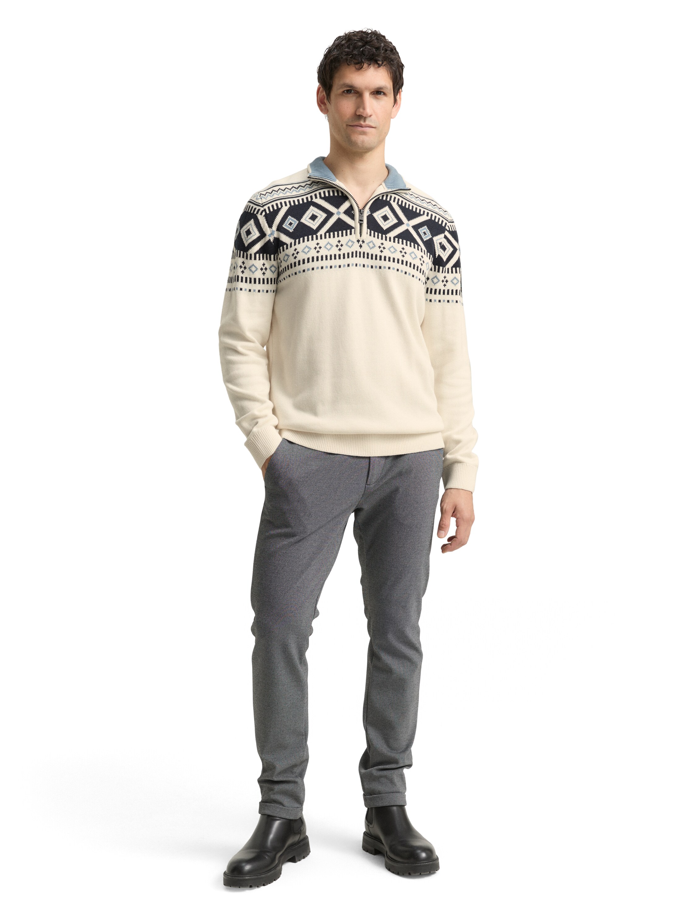 Fair-Isle Troyer Strickpullover