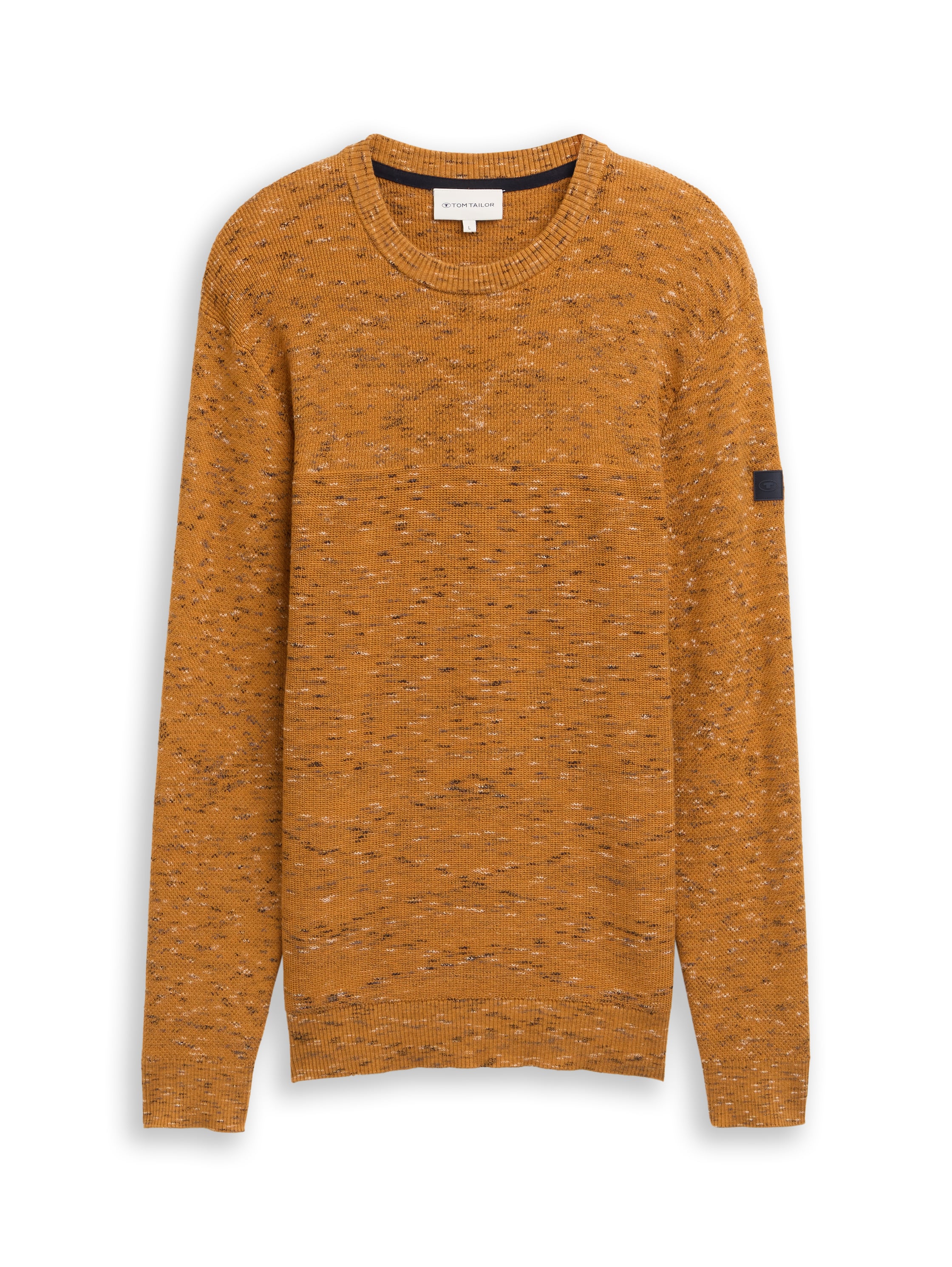 Space Dye Pullover mit Rundhalsausschnitt