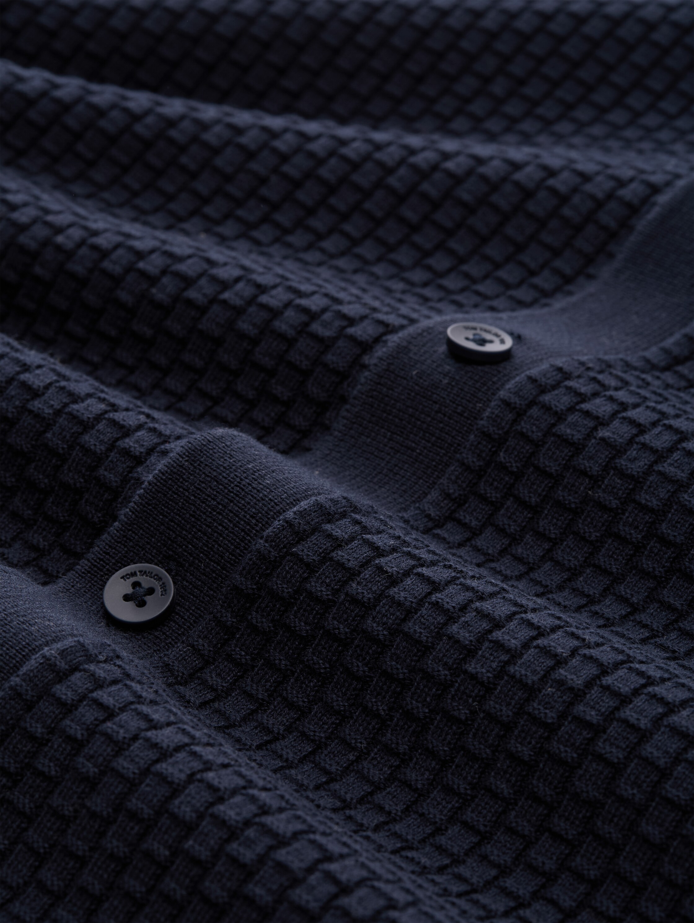 Strickjacke mit Polokragen