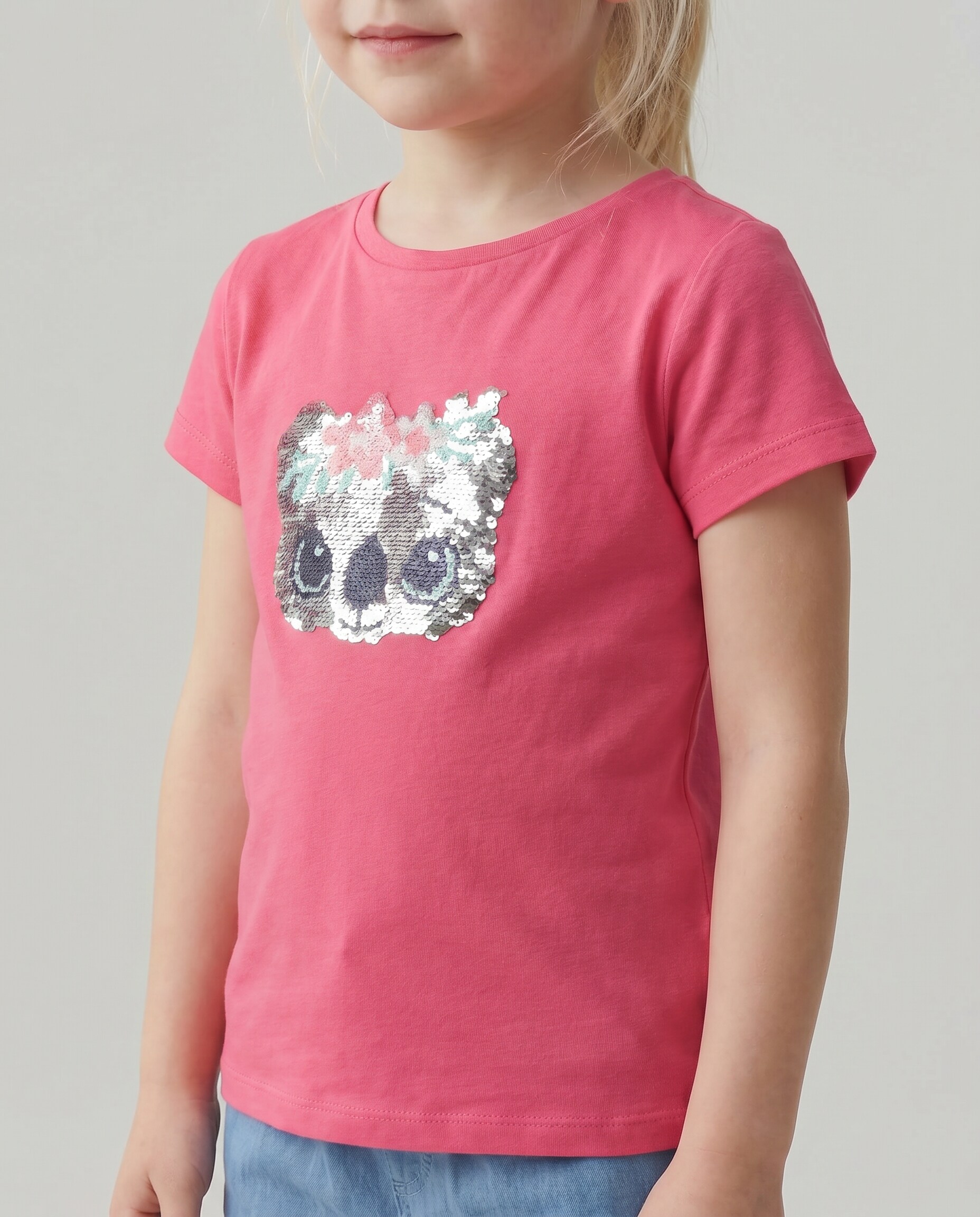 T-Shirt mit Wendepailletten