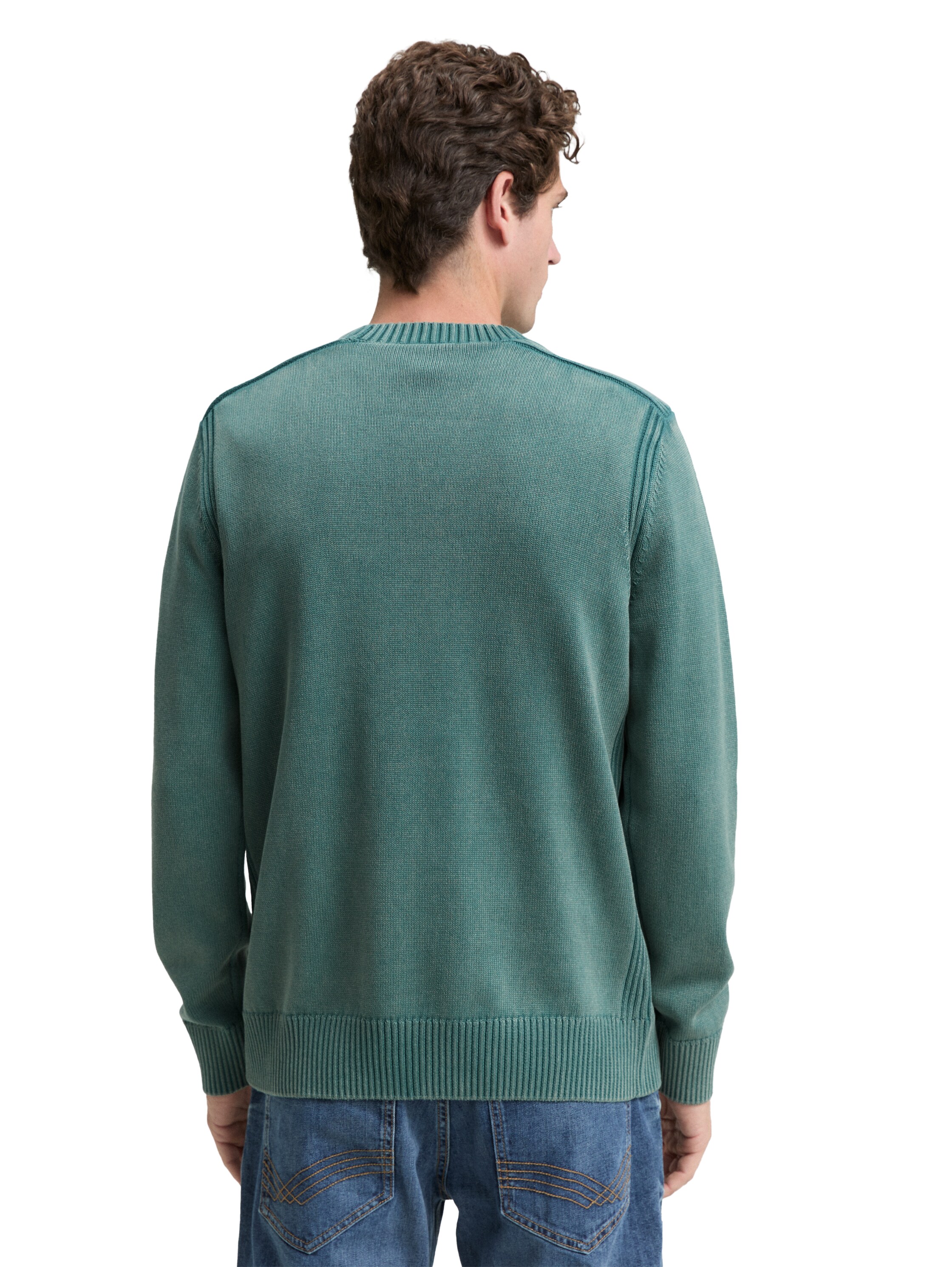 Strickpullover im Washed-Look aus Baumwolle