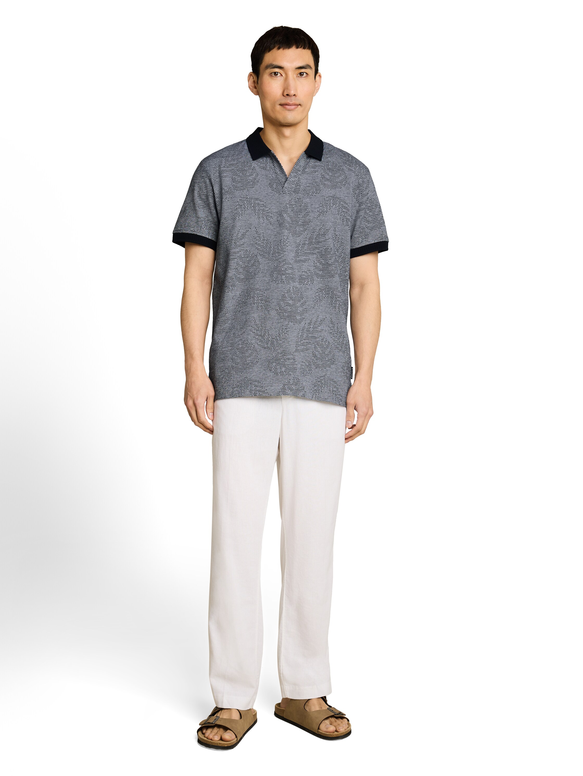 Jacquard Poloshirt mit Muster
