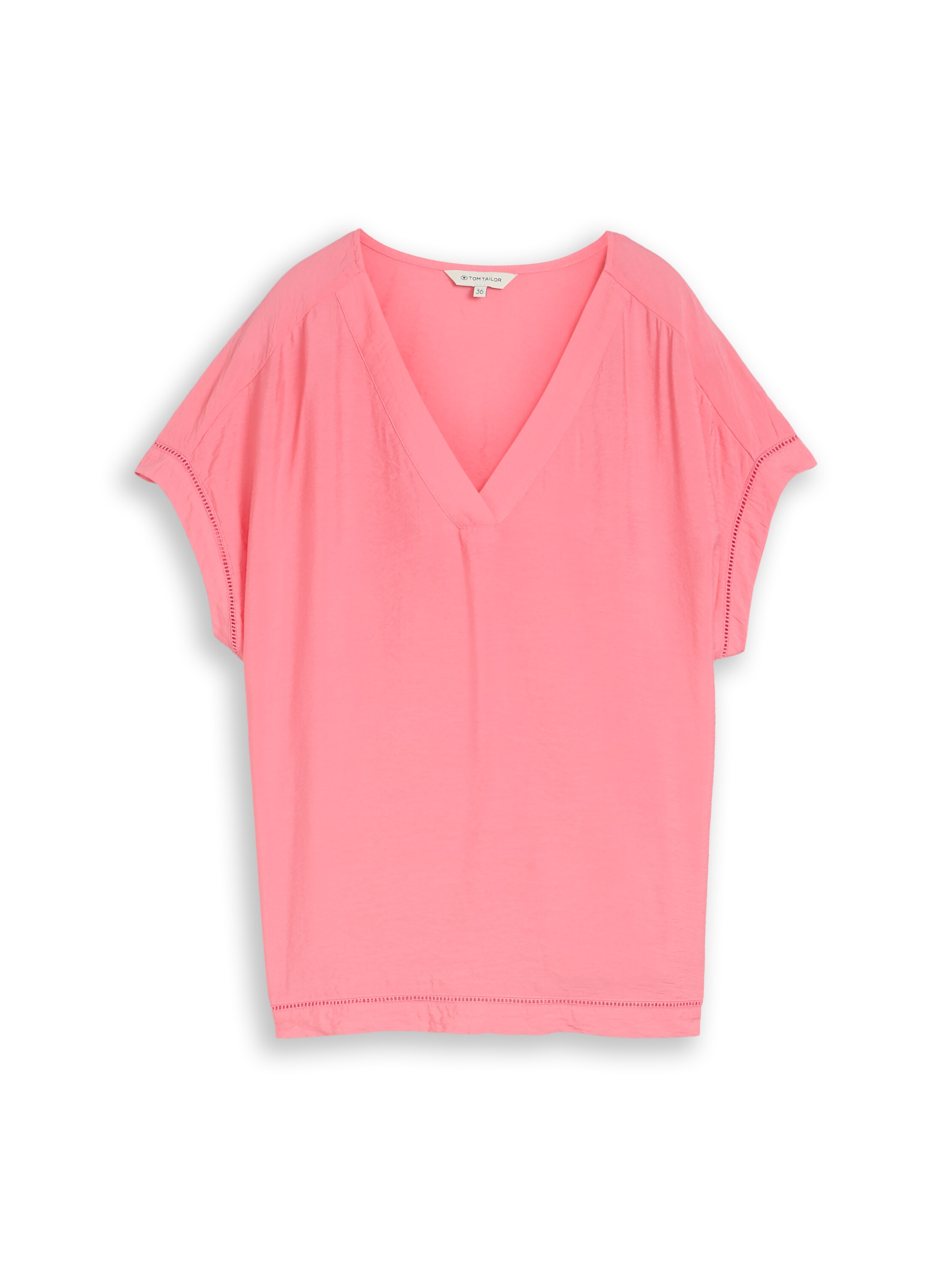 Loose Fit Bluse mit V-Ausschnitt