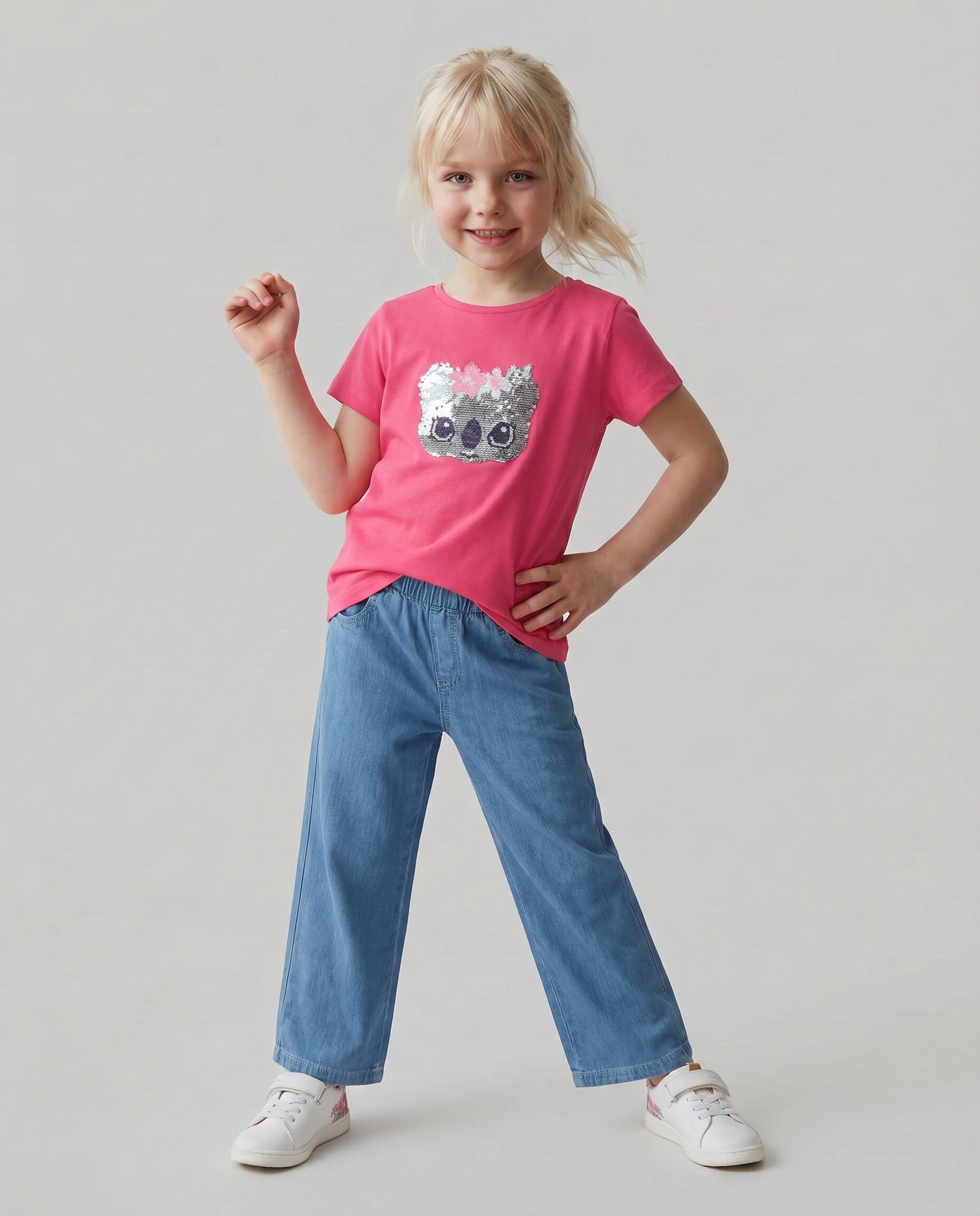 T-Shirt mit Wendepailletten