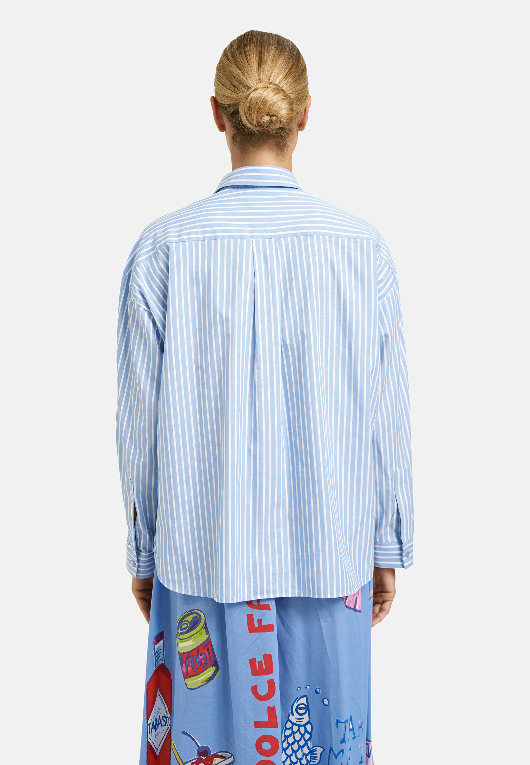 oversized shirt blouse  w/ AW, 1/1 sleeve