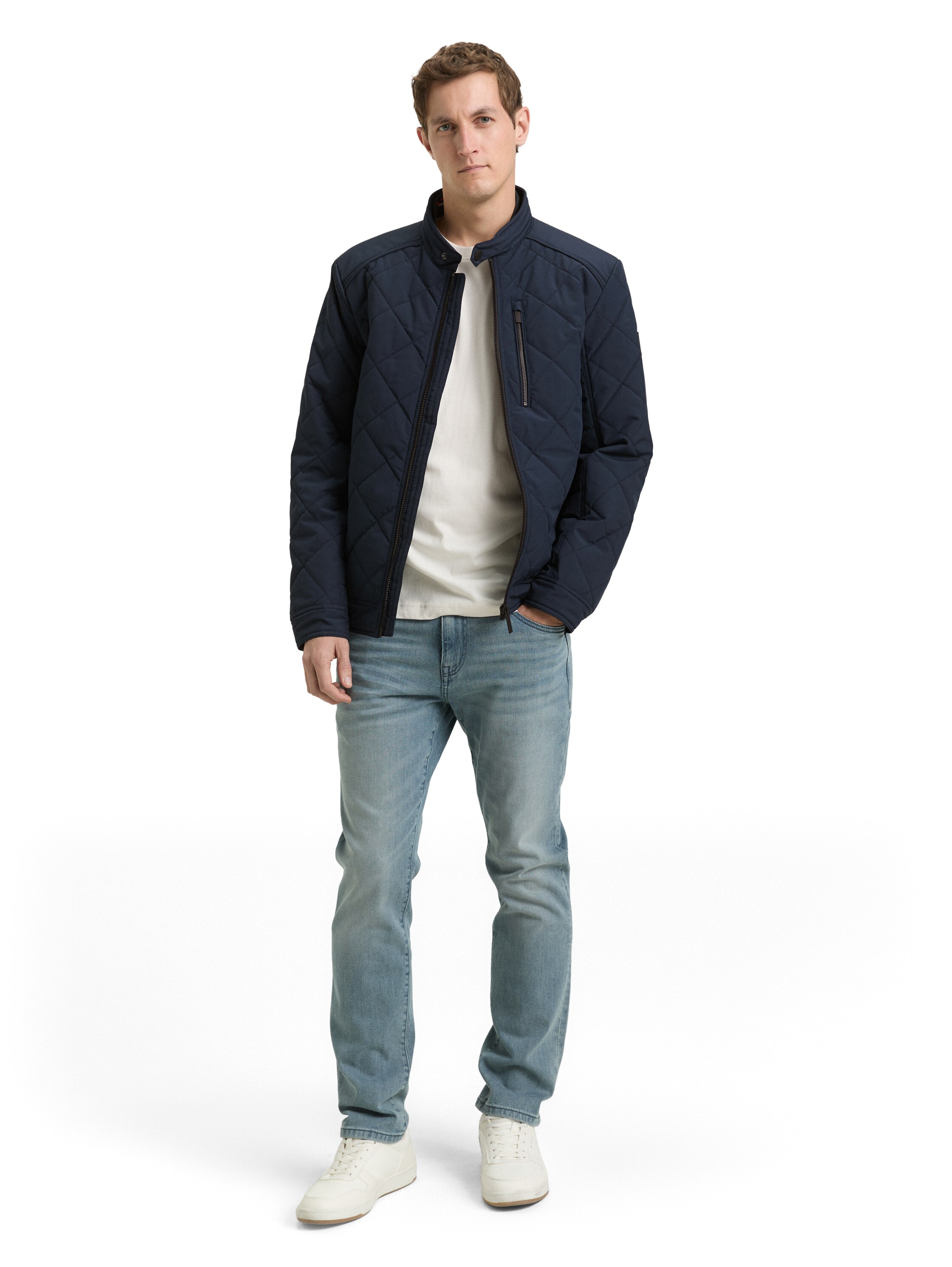 Tech Biker-Jacke mit Stehkragen