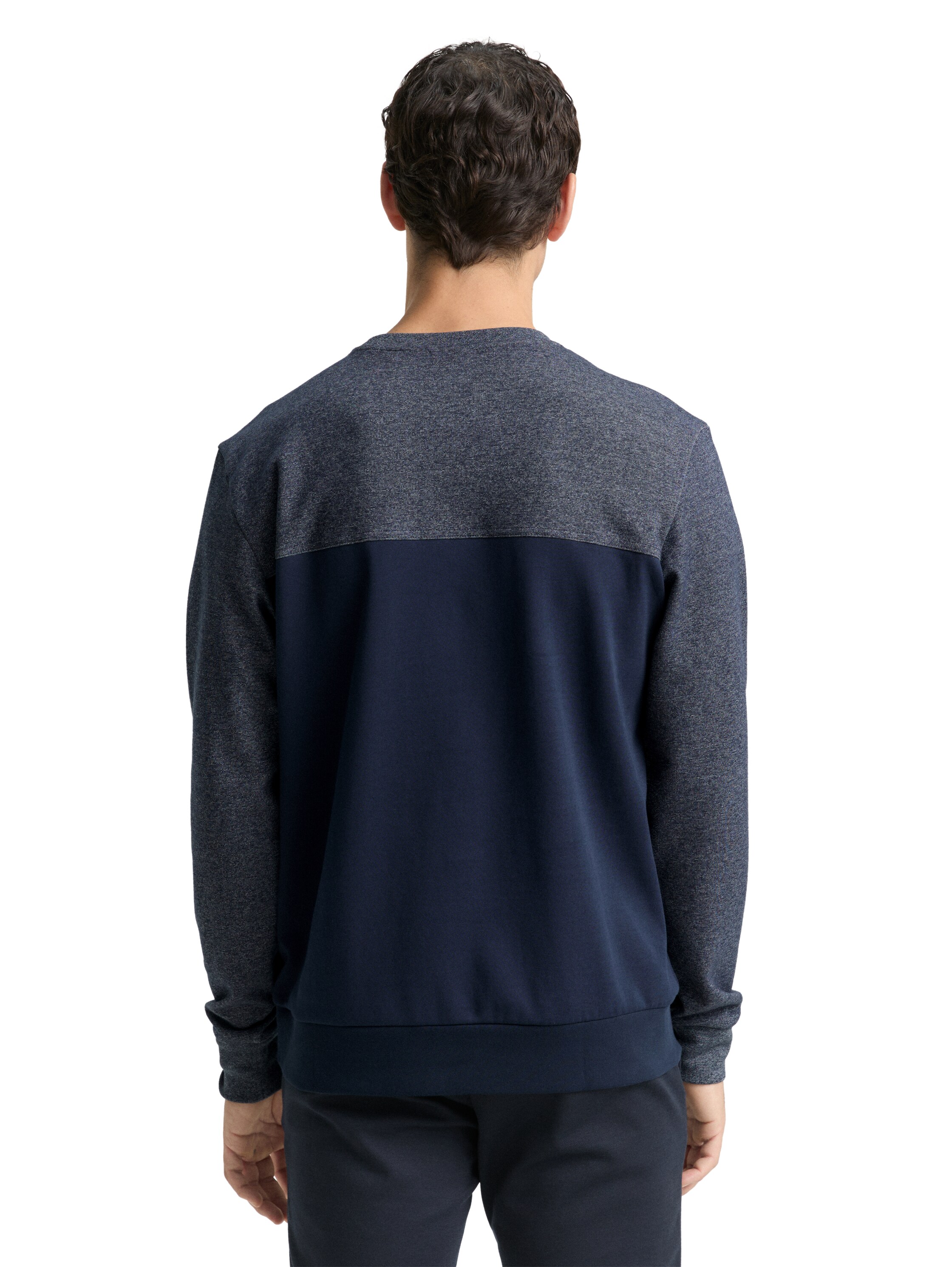 Crewneck Sweatshirt mit Struktur-Mix