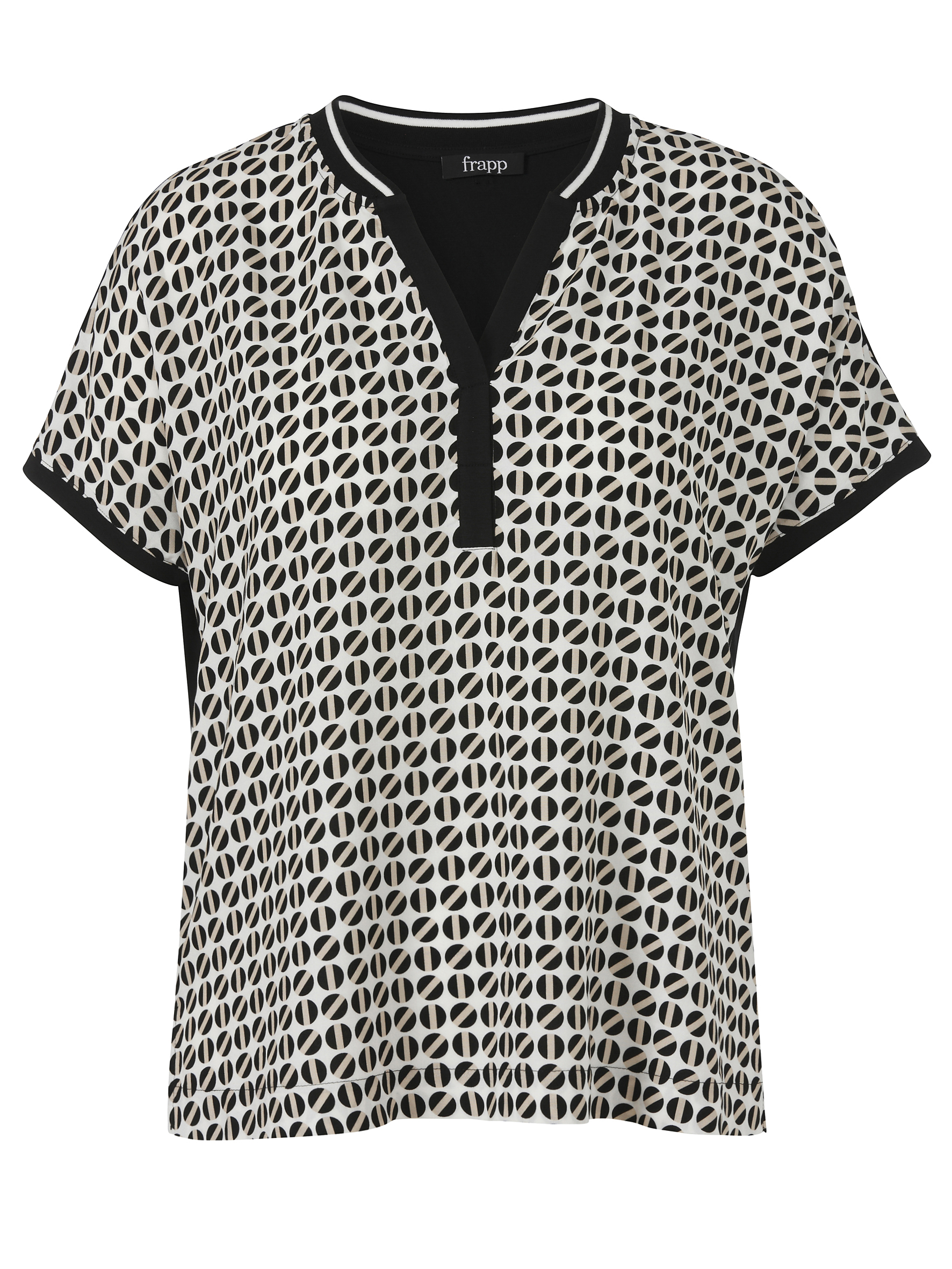 Bluse V-Ausschnitt ohne Arm Druck