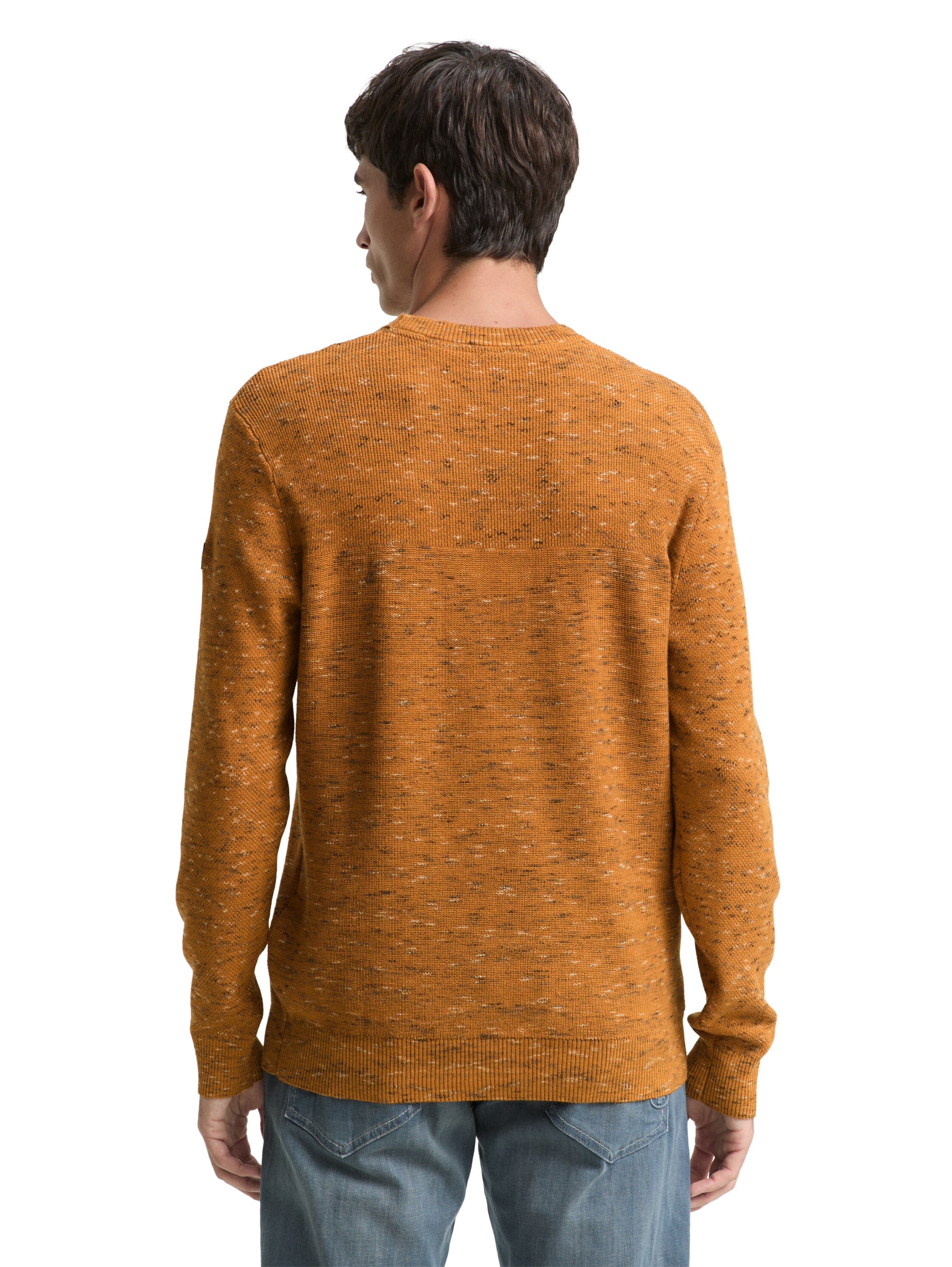 Space Dye Pullover mit Rundhalsausschnitt