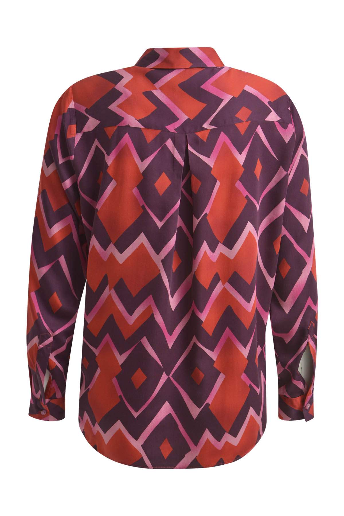 Blouse w collar and placket + 1/1 sleeves