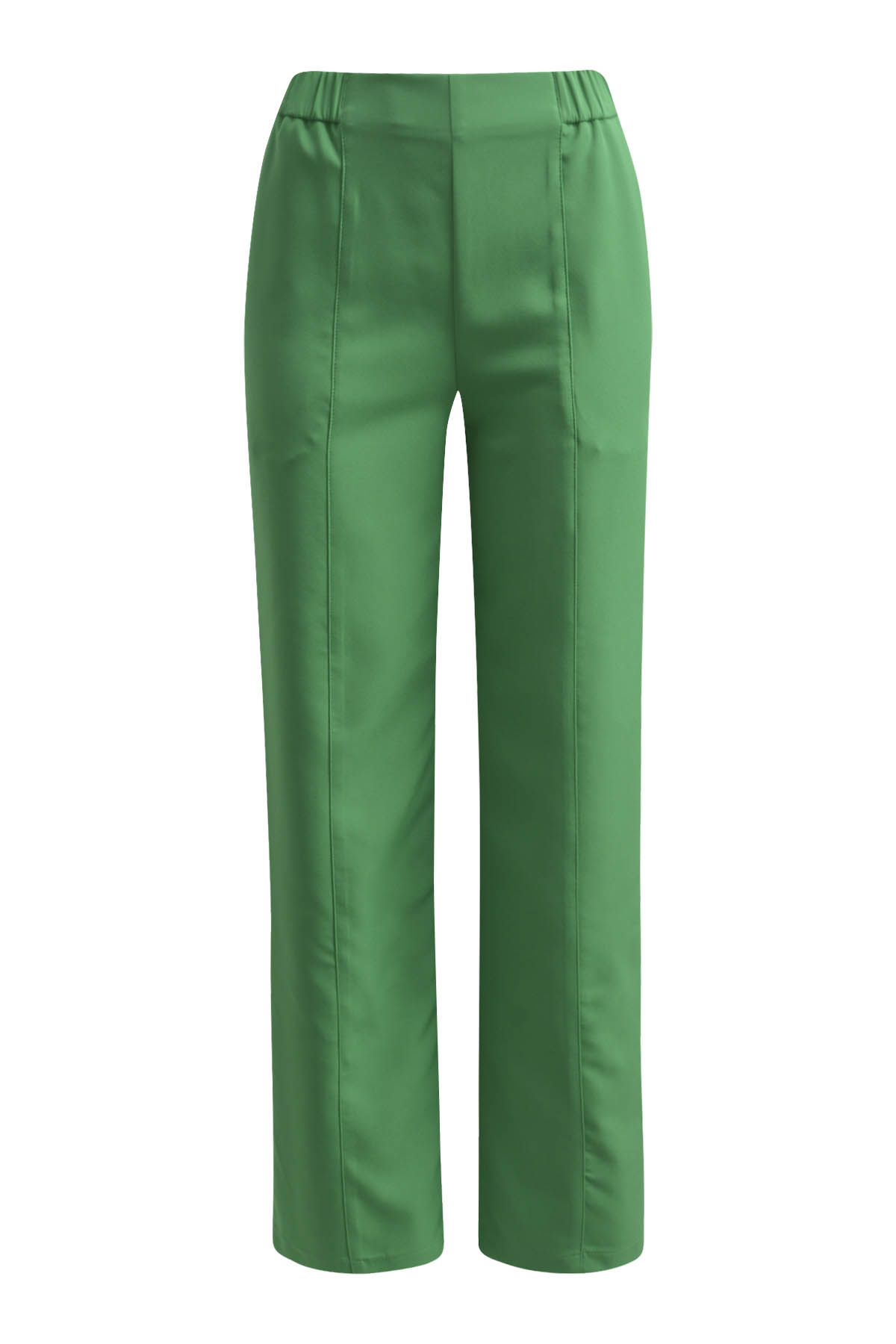 wideleg pants with elastic at back waist and dividing seams at fr