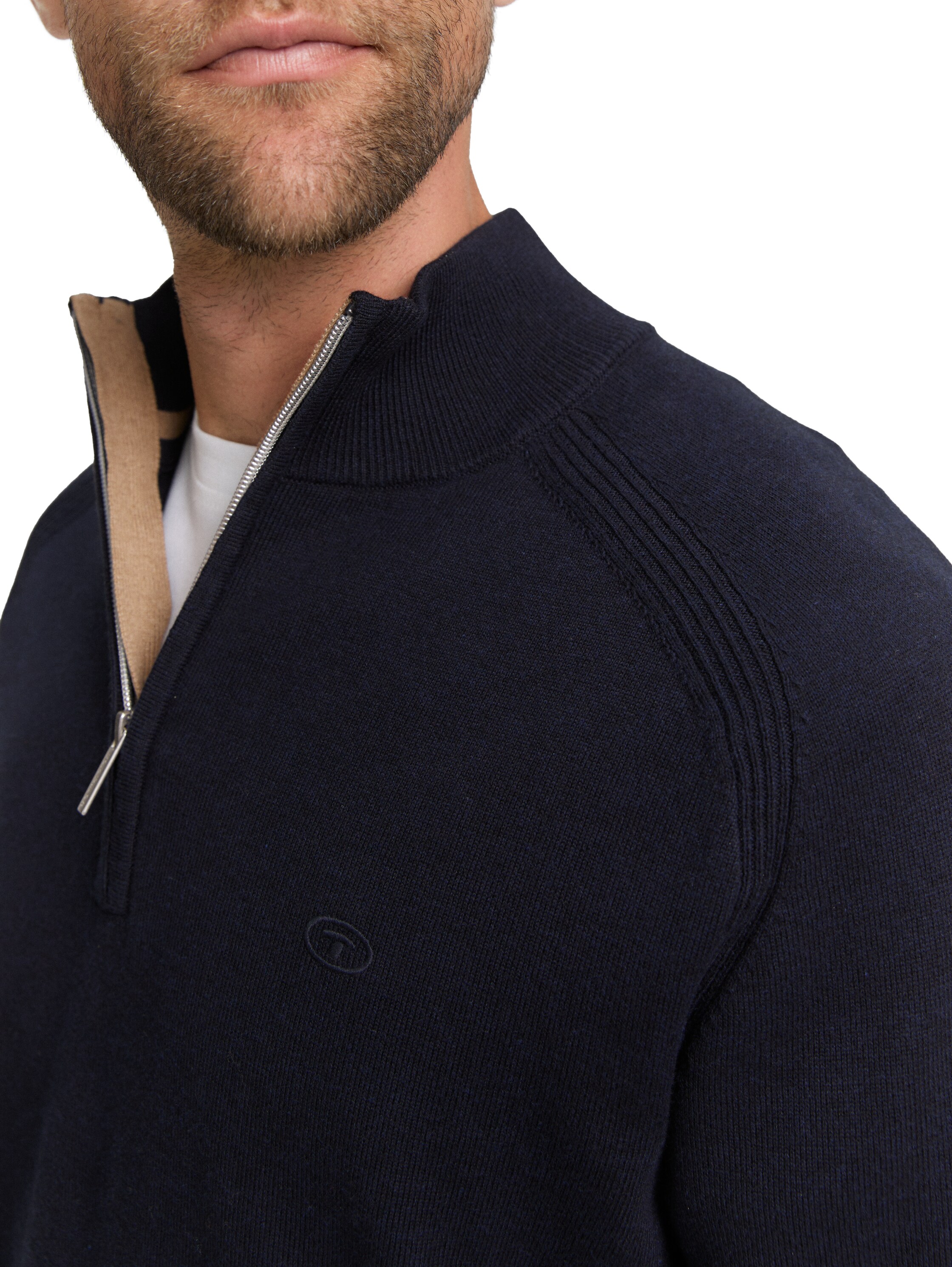 Troyer Strickpullover mit Logo-Stickerei